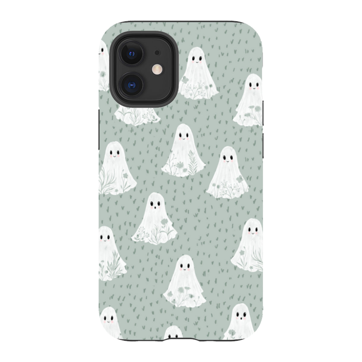 iPhone Tough Case - Floral Ghosts - Dusty Gourd By Katherine Quinn