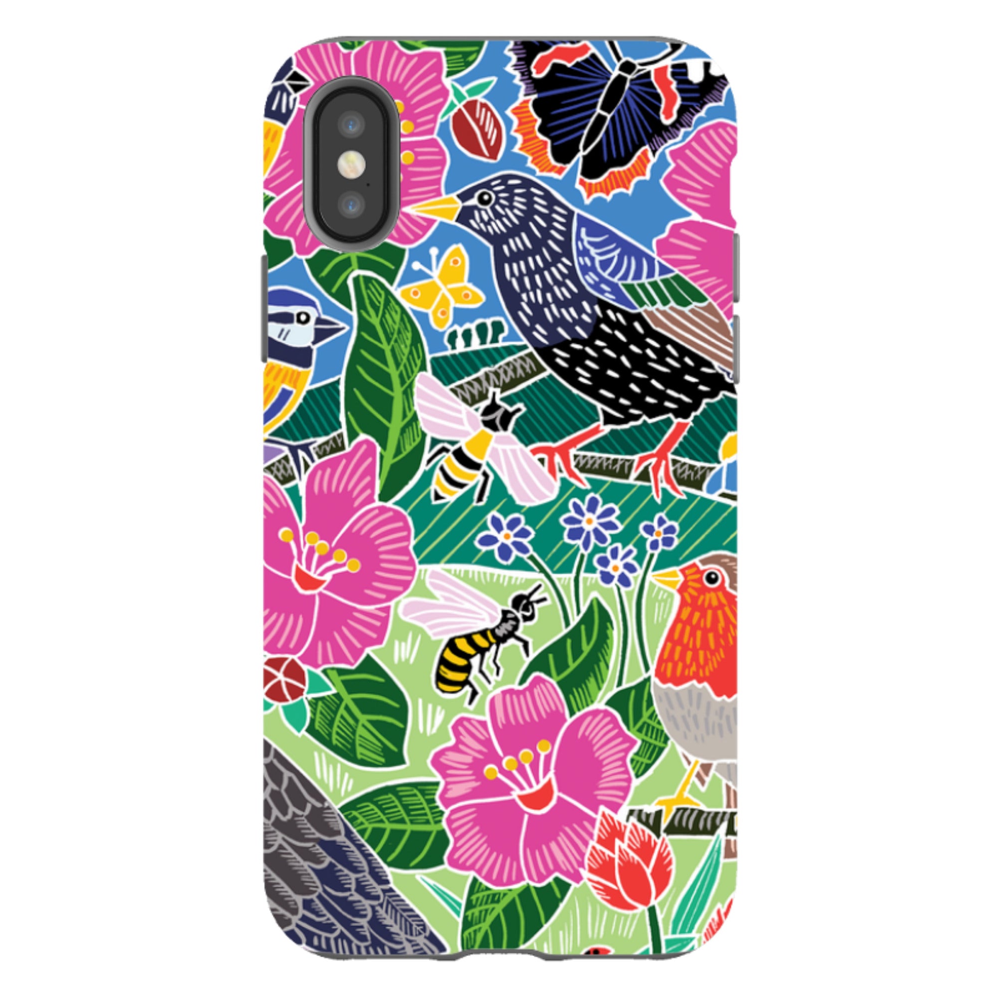 iPhone Tough Case - Garden Bird Jigsaw A By Kate Heiss