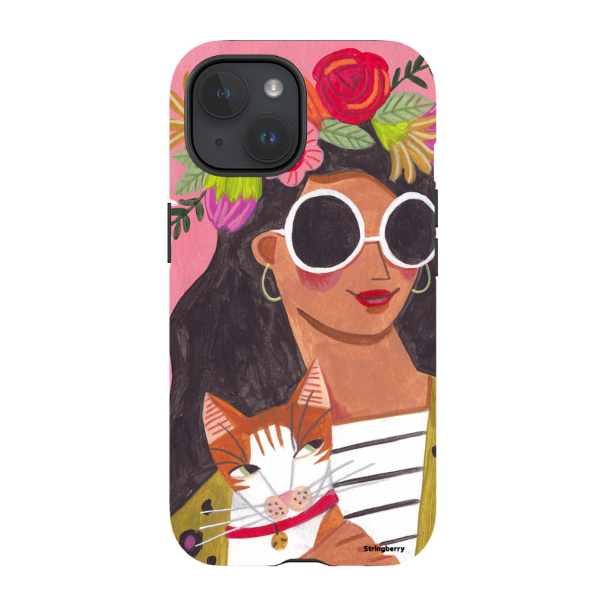 iPhone Tough Case - Woman & Cat By Caroline Bonne Muller