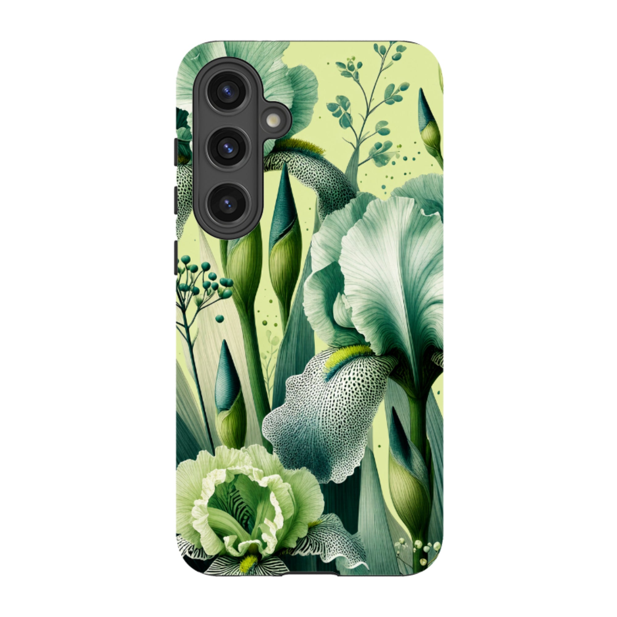 Samsung Tough Case - Sage Green Iris Floral
