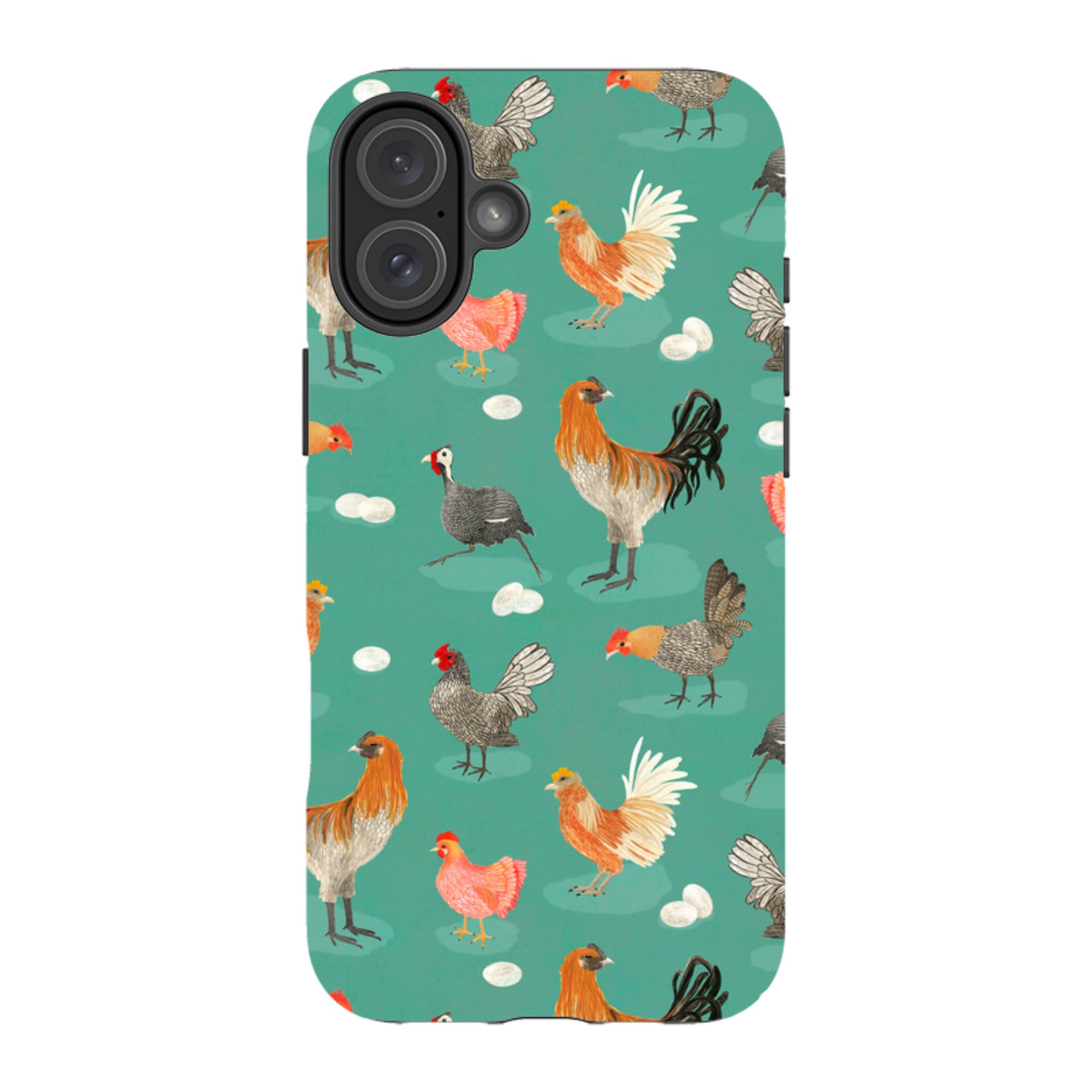 iPhone MagSafe Tough Case - Chicken Teal By Katherine Quinn