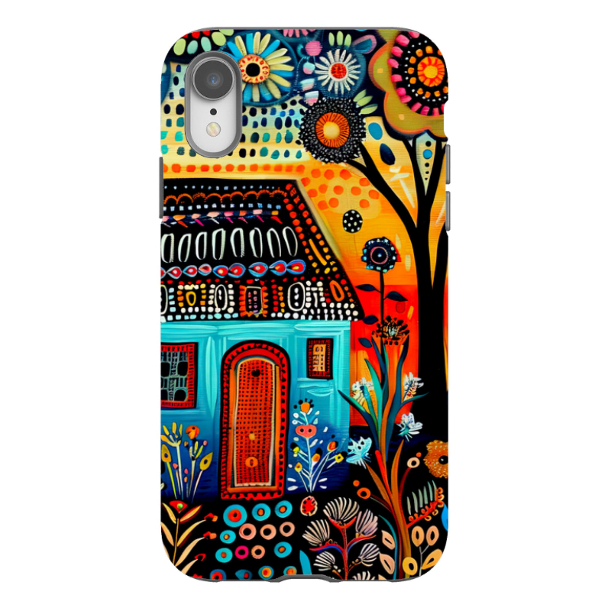 iPhone Case - Folk Art House VI