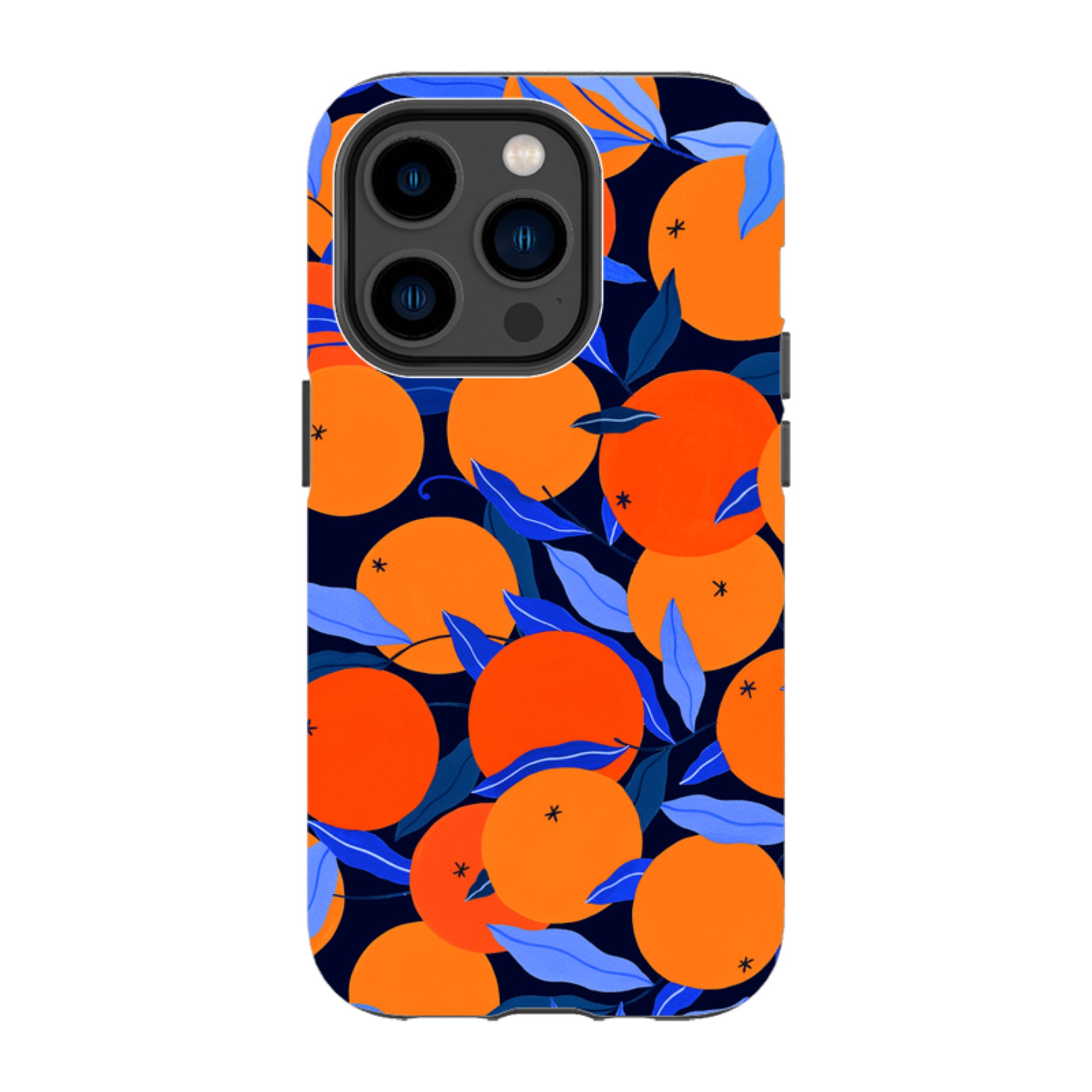 iPhone Tough Case - Arancello Navy Pattern By Madalina Andronic