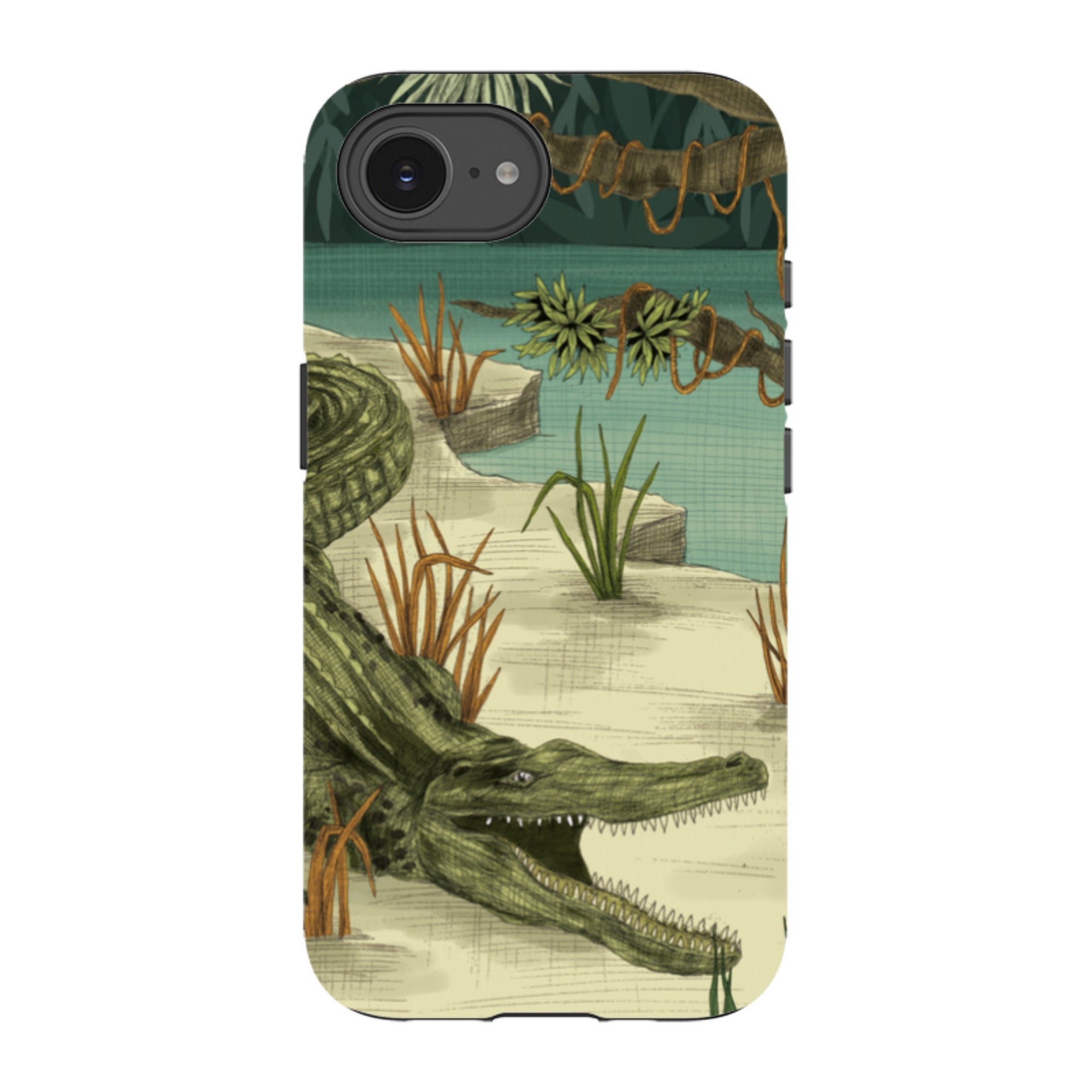 iPhone Tough Case - Crocodile By Jade Mosinski