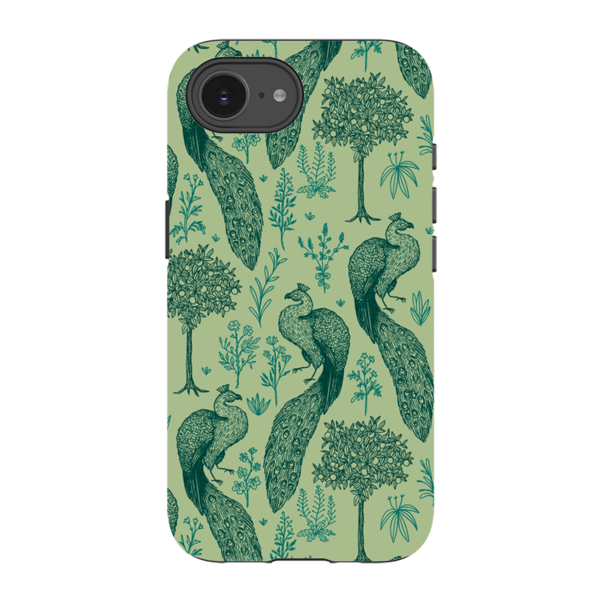 iPhone Tough Case - Peacock Pattern By Anna Stead