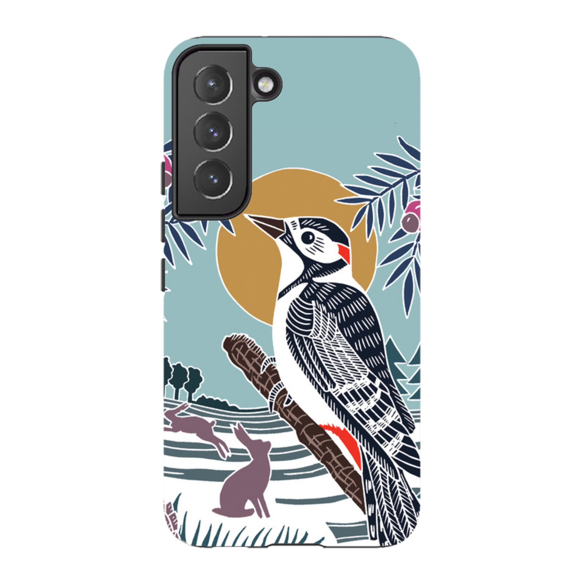 Samsung Tough Case - Woodpecker Brown By Kate Heiss