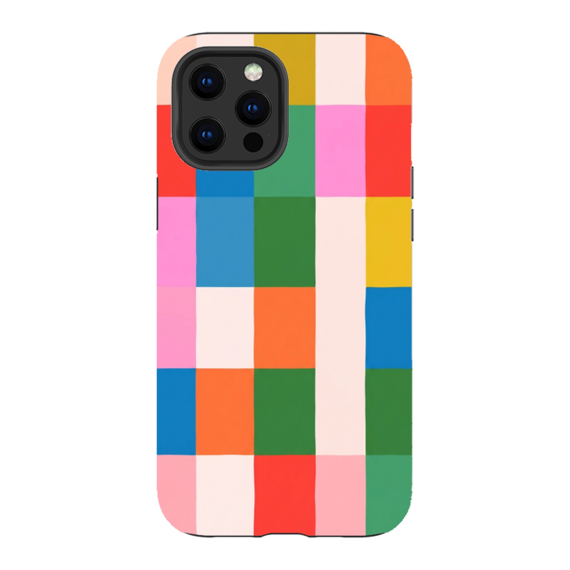 iPhone Tough Case - Multicolour Patchwork plaid