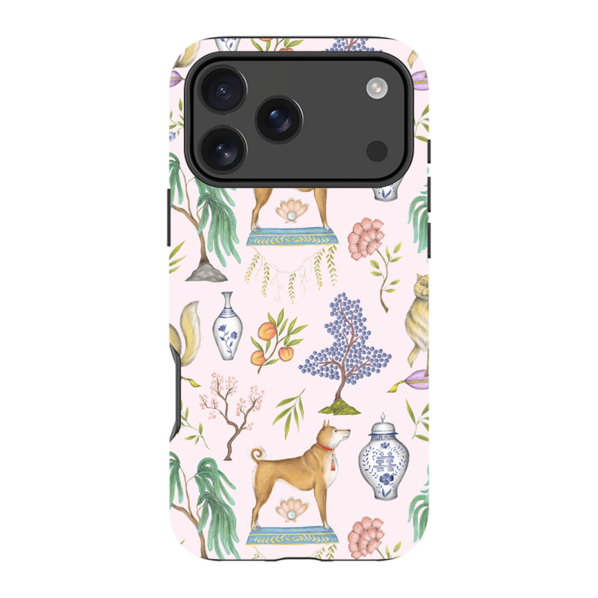 iPhone Tough Case - Chinoiserie Menagerie Pink By Catherine Rowe