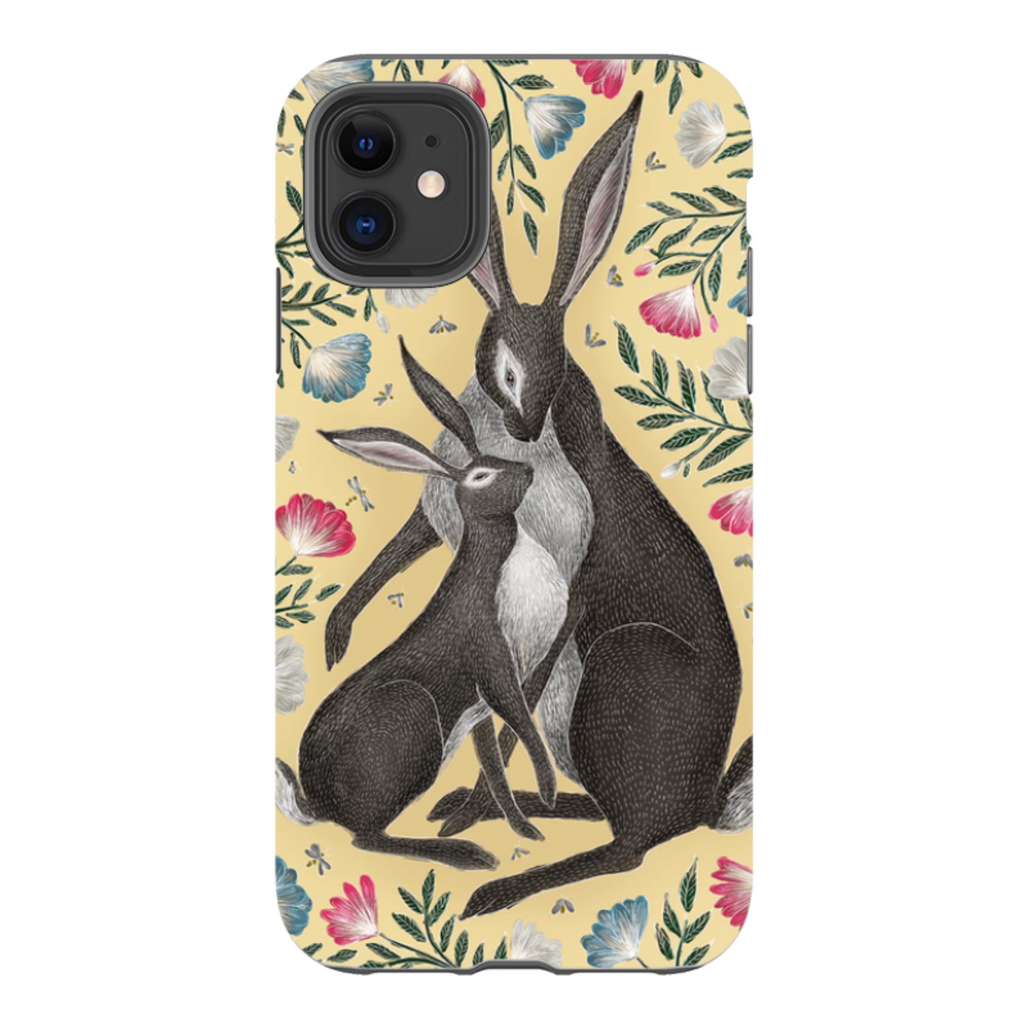 iPhone Tough Case - Mother And Baby Hare By Catherine Rowe