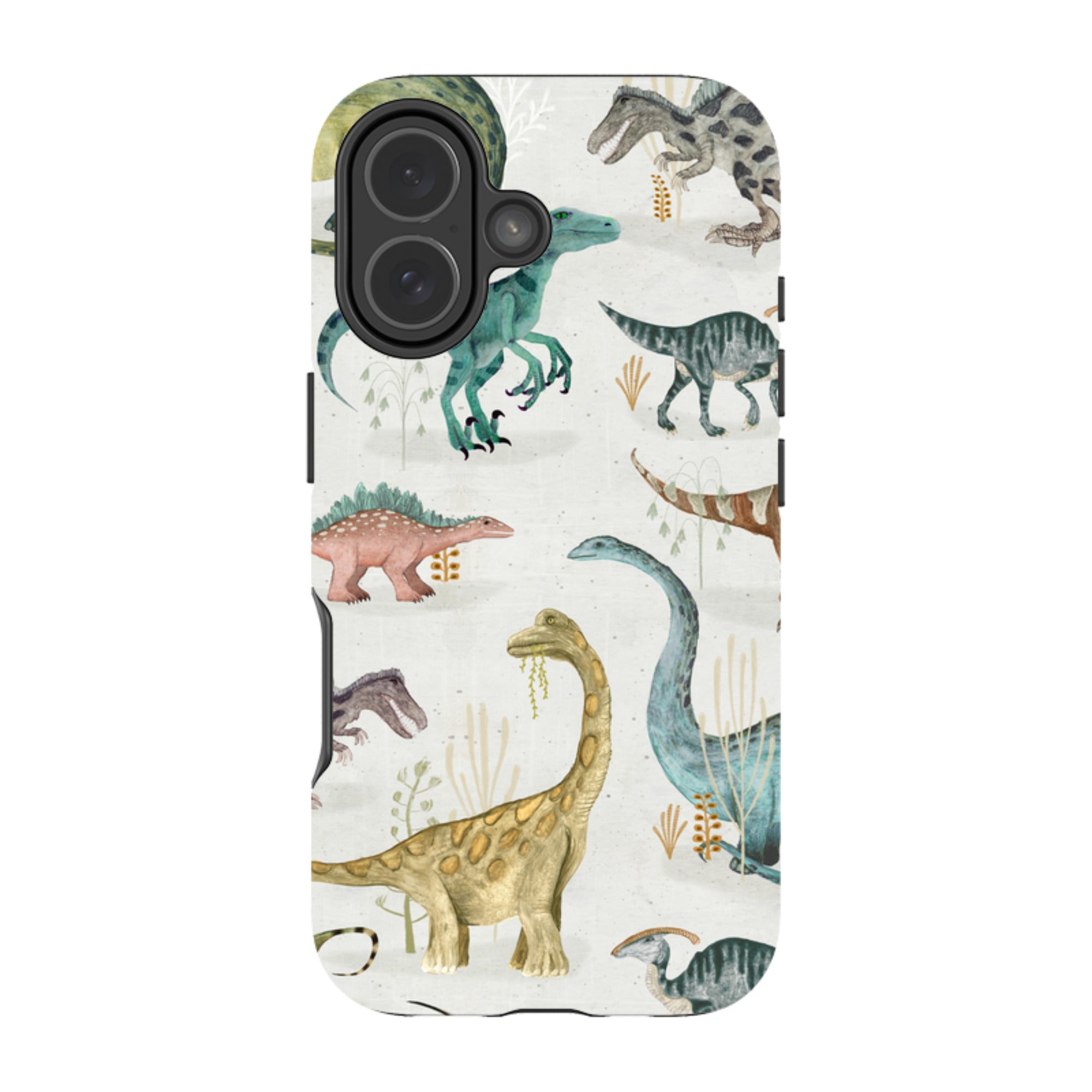 iPhone MagSafe Tough Case - Dinosaurs Pastel By Katherine Quinn