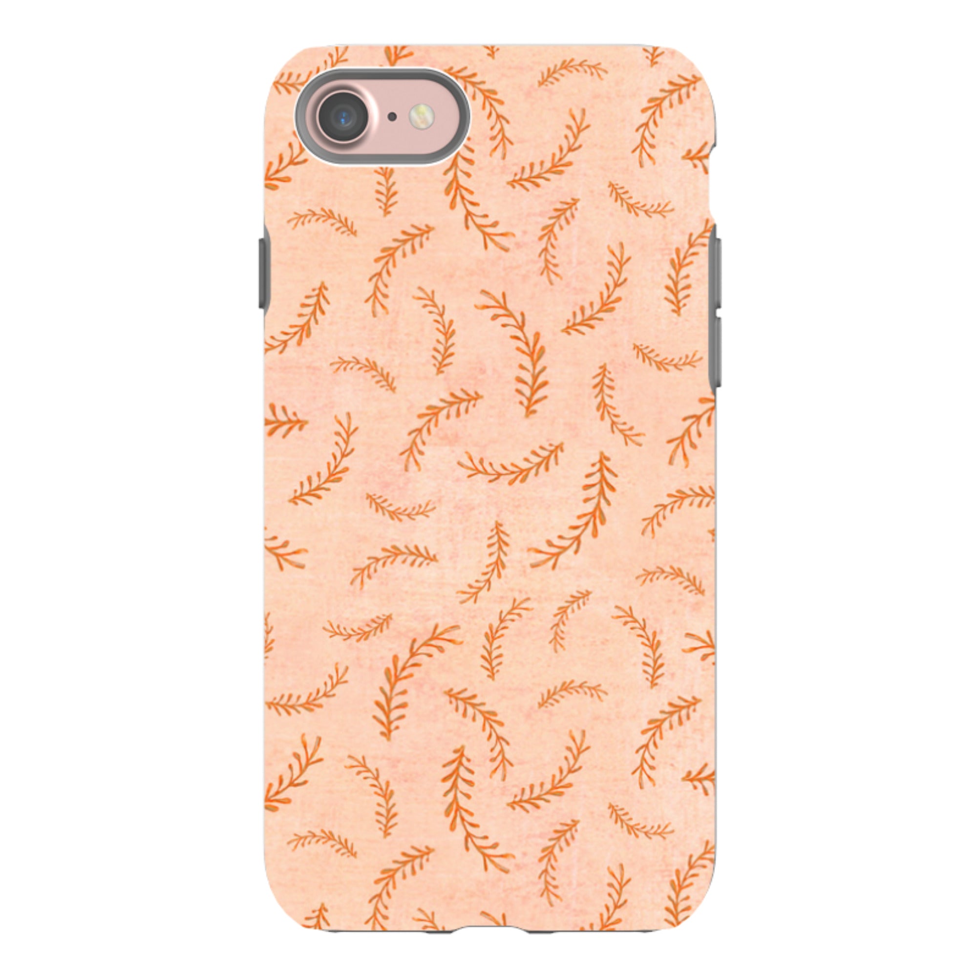 iPhone Tough Case - Feathers Pink By Katherine Quinn