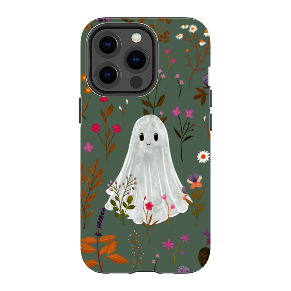 iPhone Tough Case - Ghost in the Garden - Pine Multi By Katherine Quinn