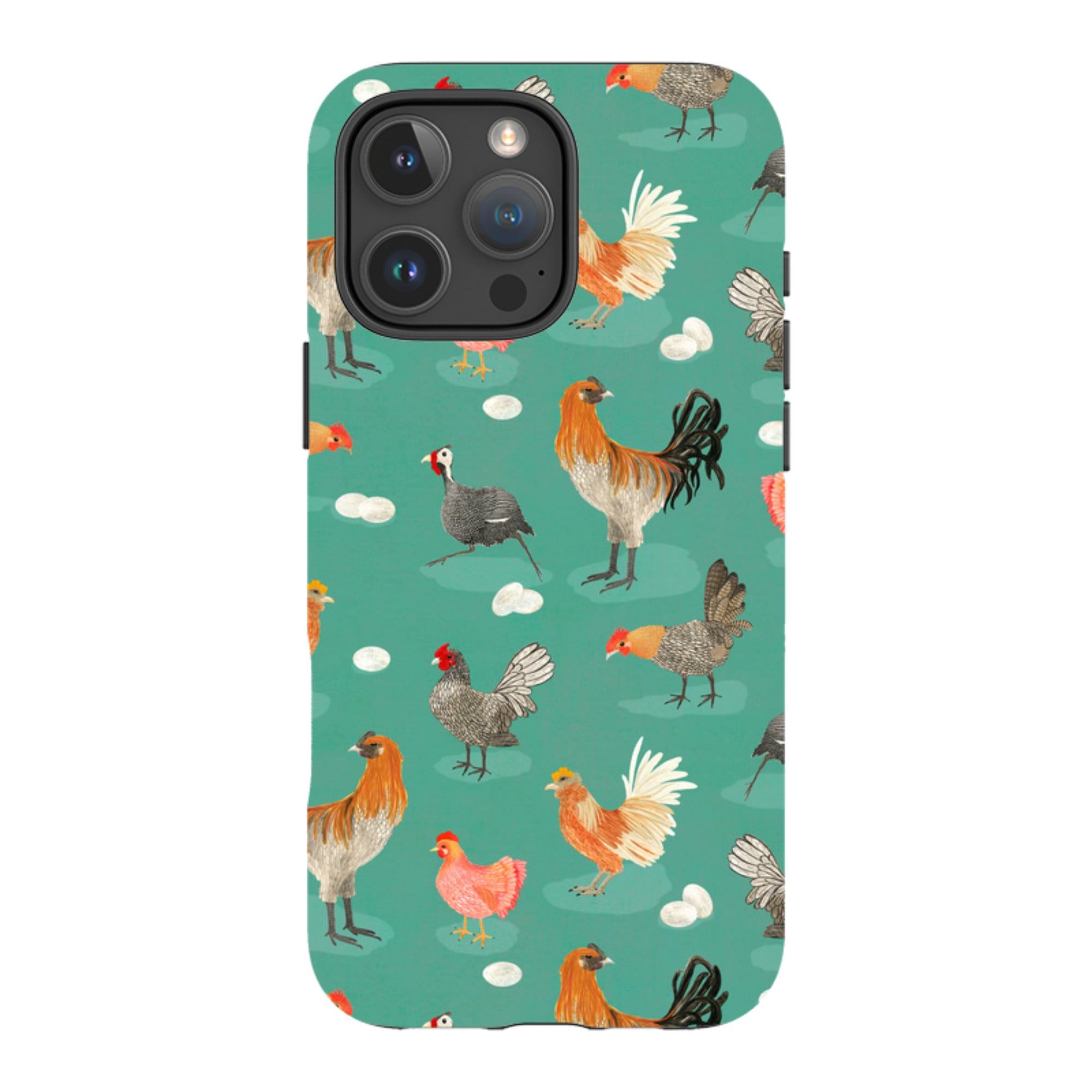 iPhone MagSafe Tough Case - Chicken Teal By Katherine Quinn