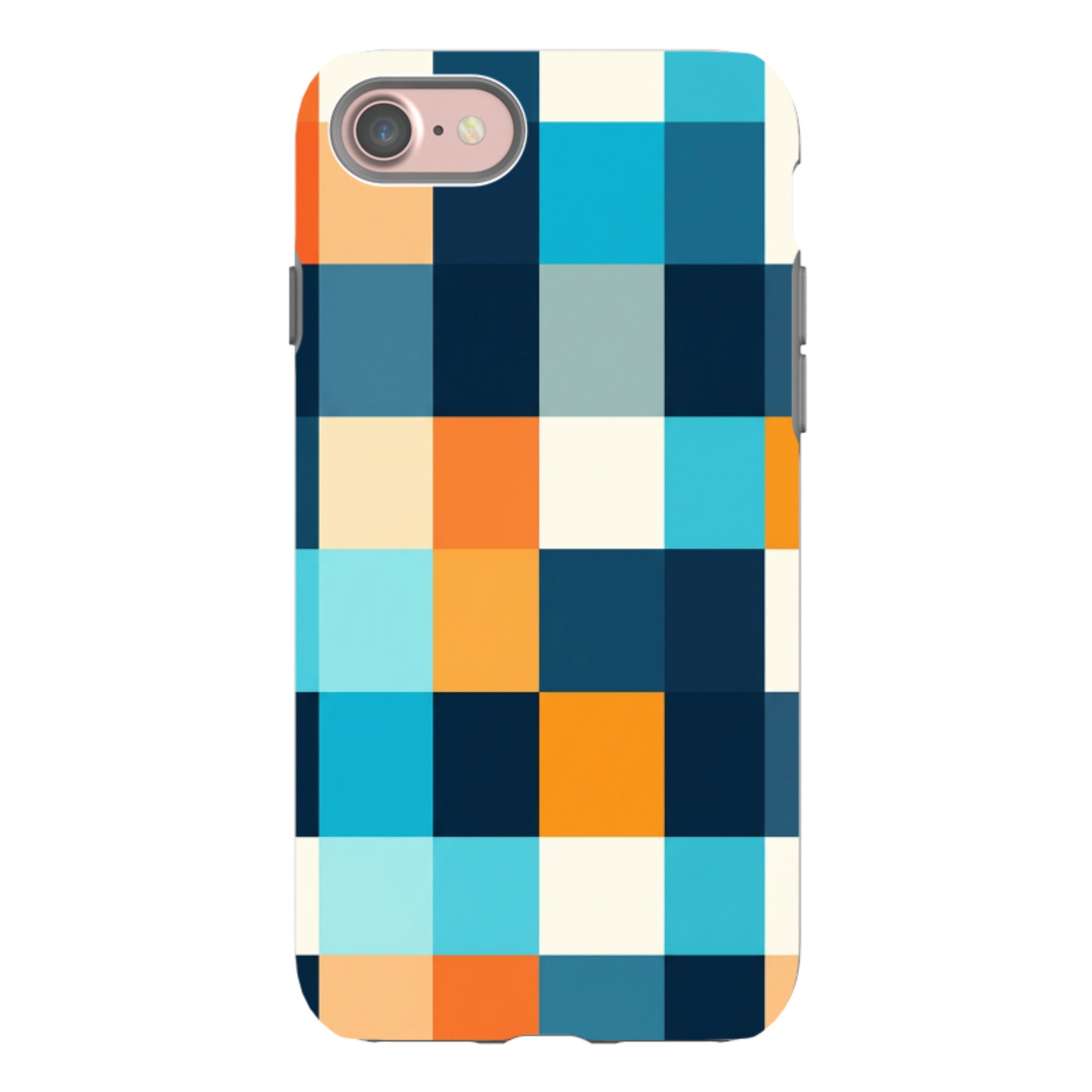iPhone Tough Case - Navy Blue & Orange