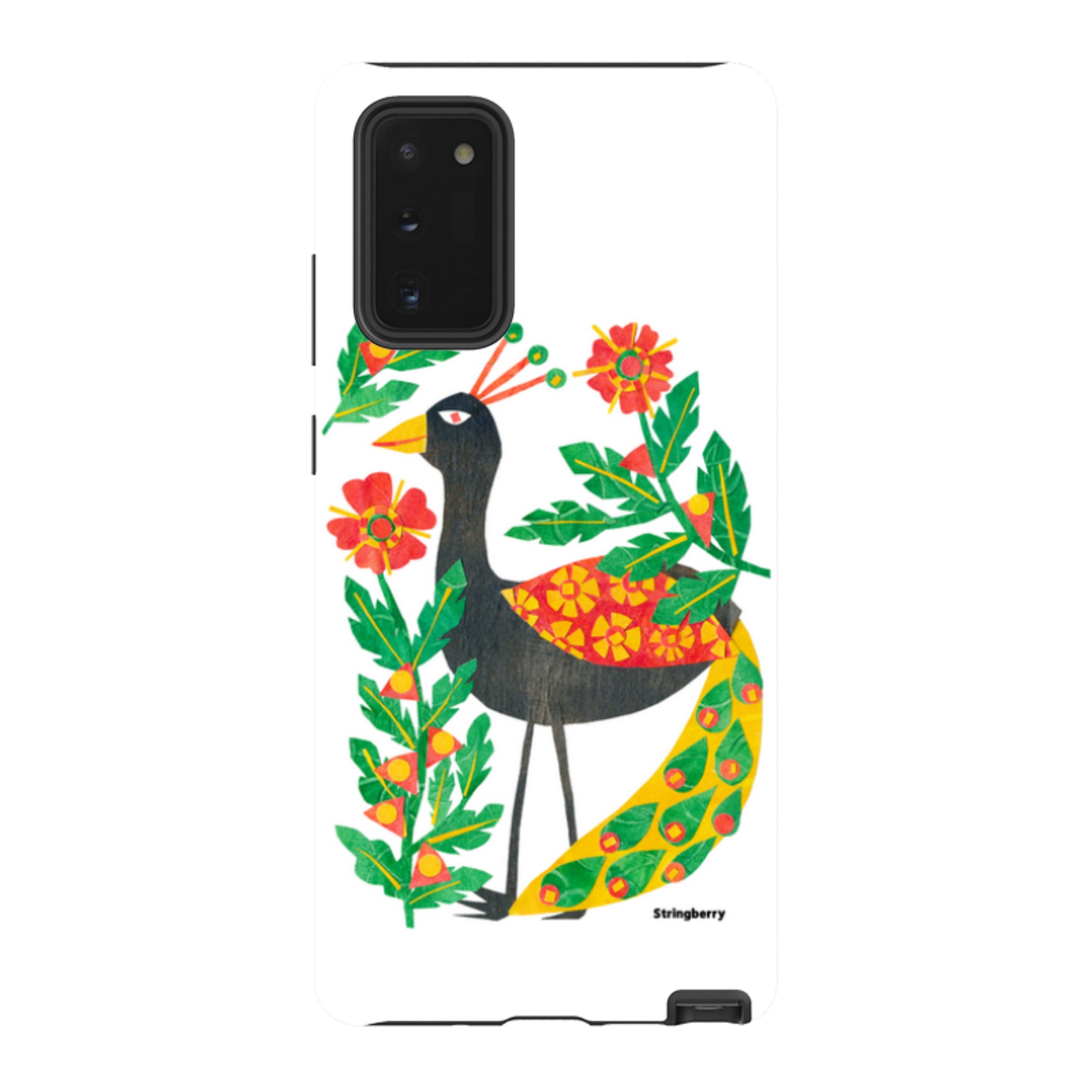 Samsung Tough Case - Folk Floral Peahen By Tracey English