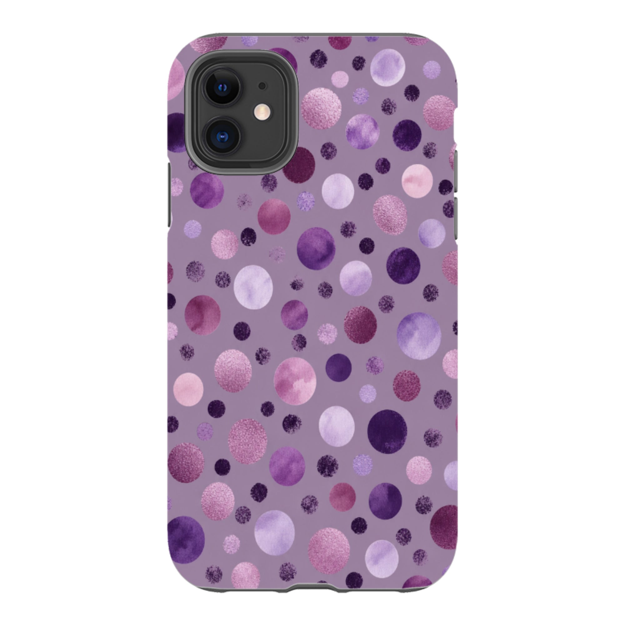 iPhone Tough Case - Mauve Polka Dot