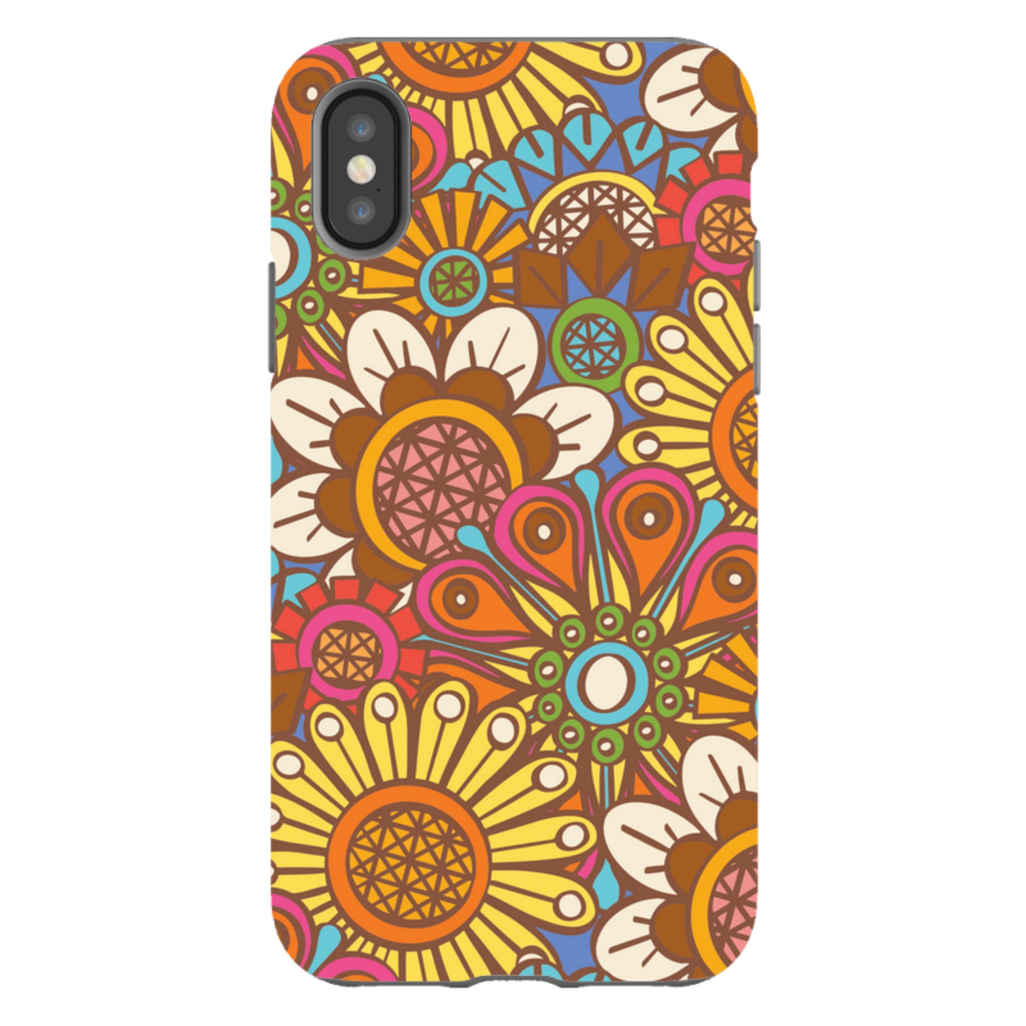 iPhone Tough Case - Retro Posy Brights By Amelia Bowman