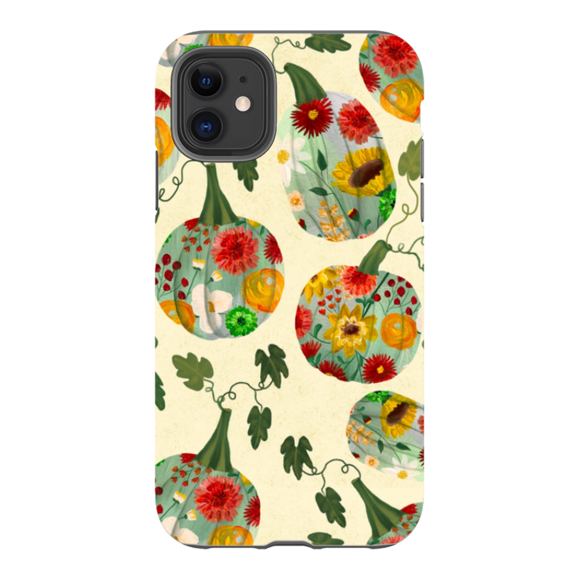 iPhone Tough Case - Floral Pumpkins By Abby Jacobs