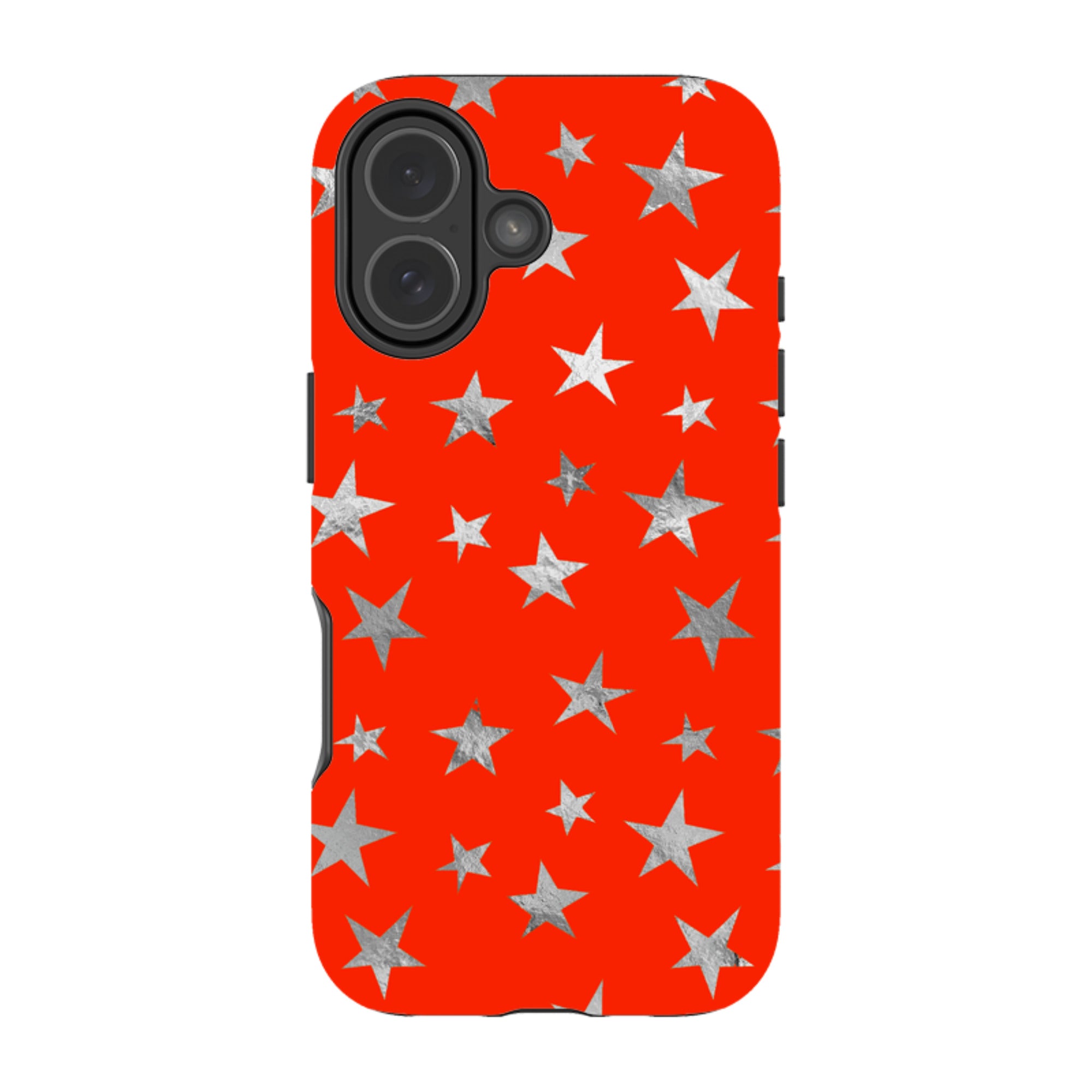 iPhone Tough Case - Red and Silver Stars