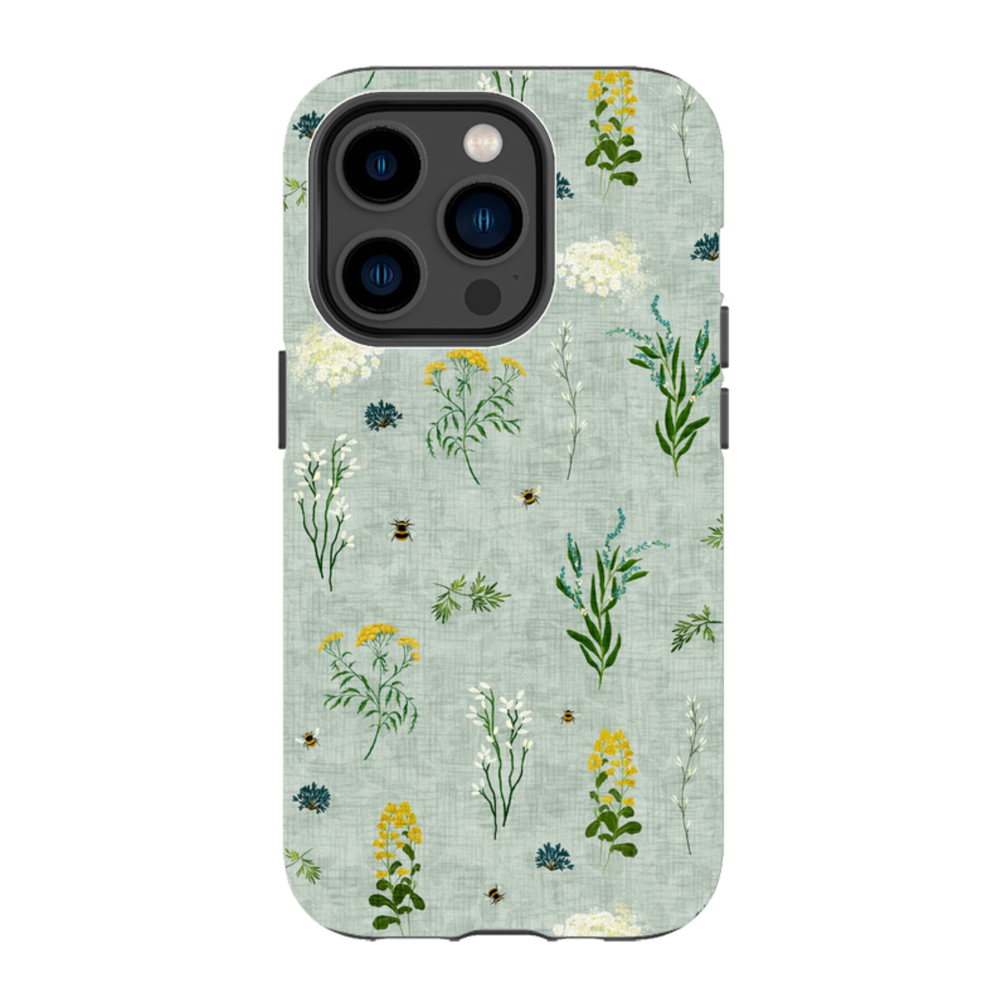 iPhone Tough Case - Song Bird Florals and Bees By Katherine Quinn