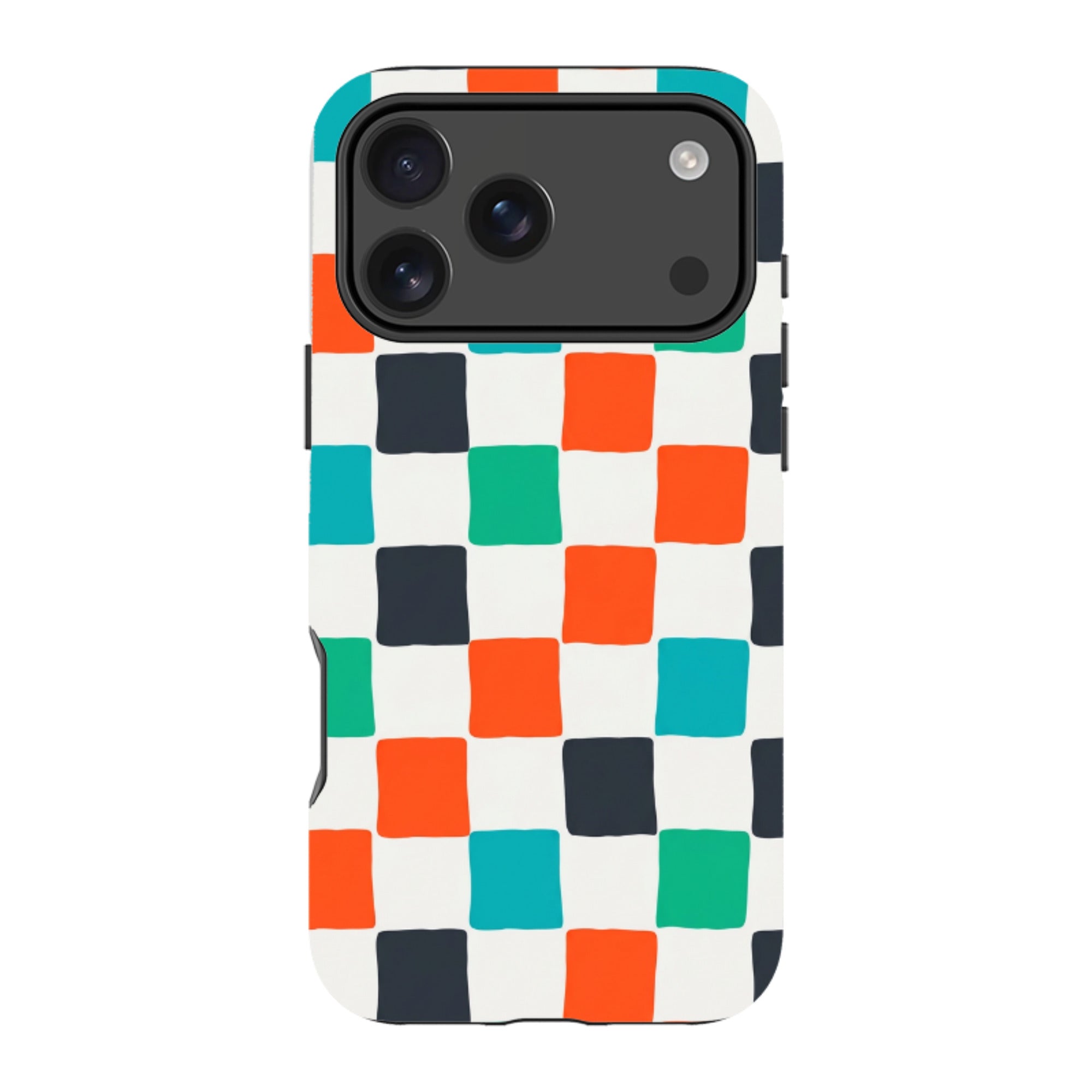 iPhone MagSafe Tough Case - Multi-Color Checkerboard