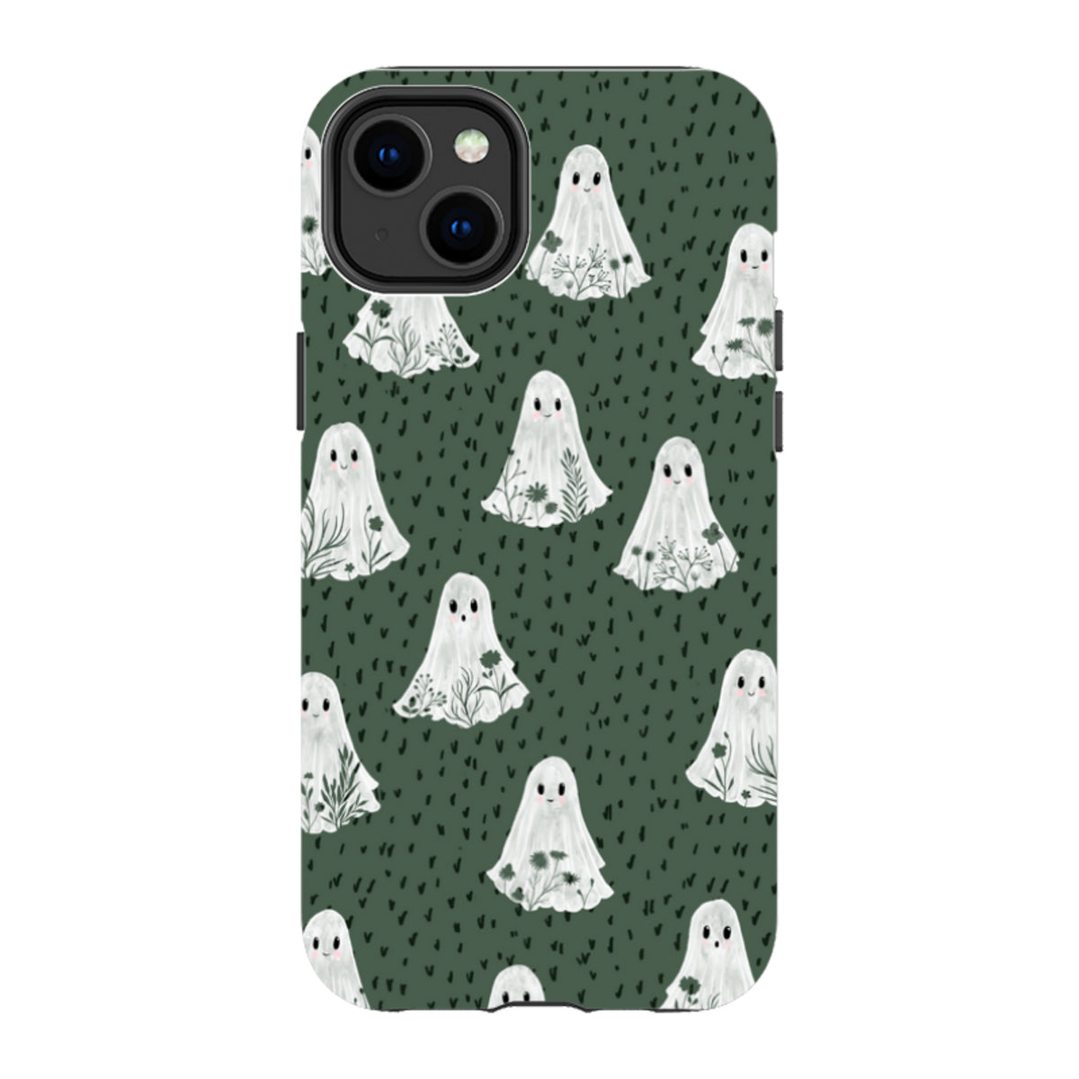 iPhone Tough Case - Floral Ghosts - Pine By Katherine Quinn