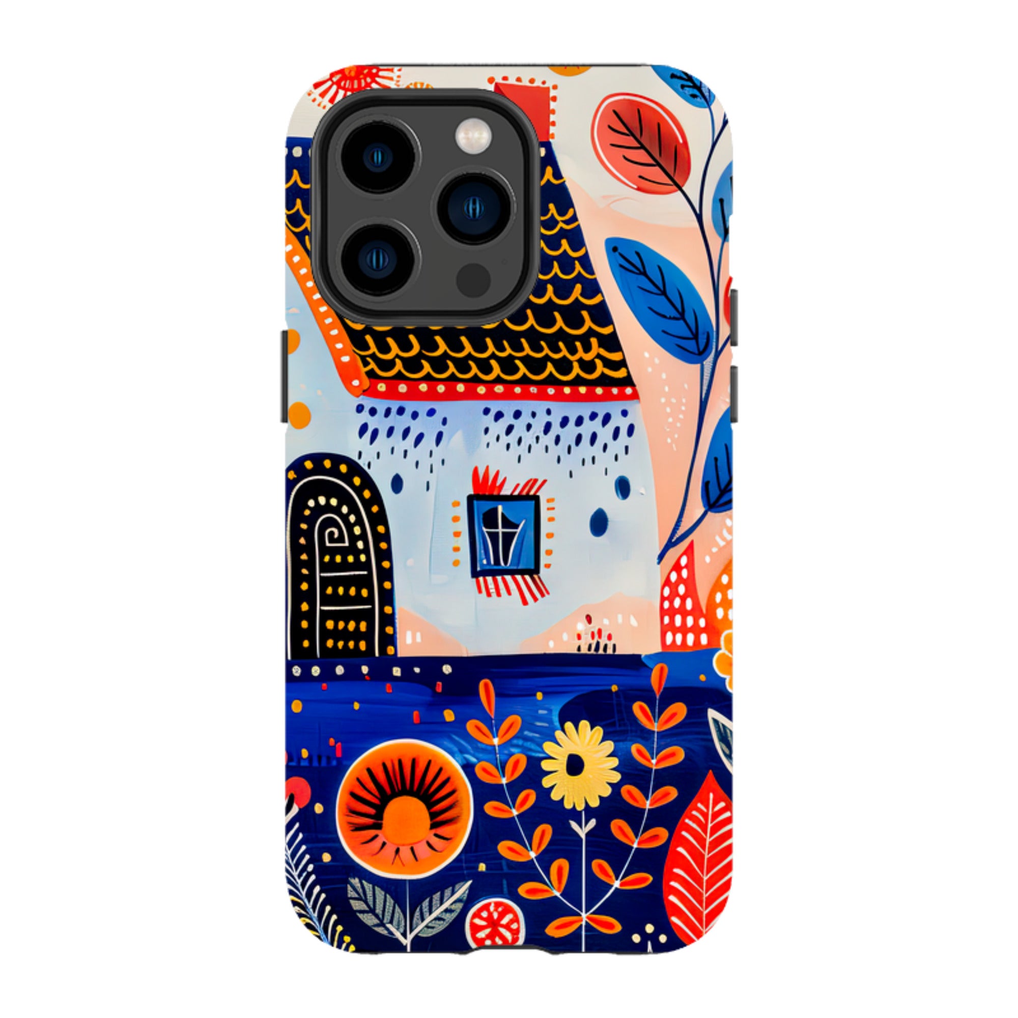 iPhone Case - Folk Art House VIII