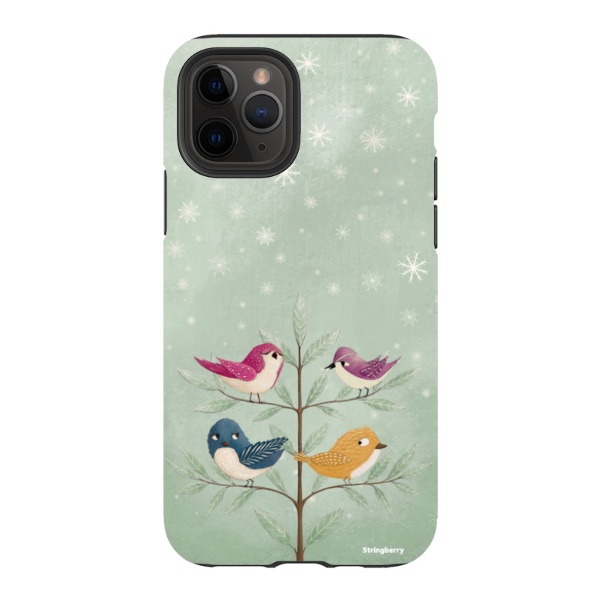 iPhone Tough Case - Garden Birds Aqua By Maja Lindberg