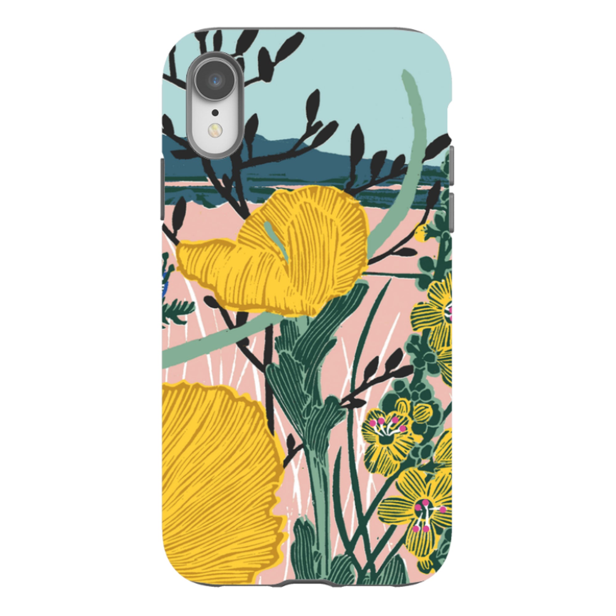 iPhone Tough Case - Yellow Poppies By Kate Heiss