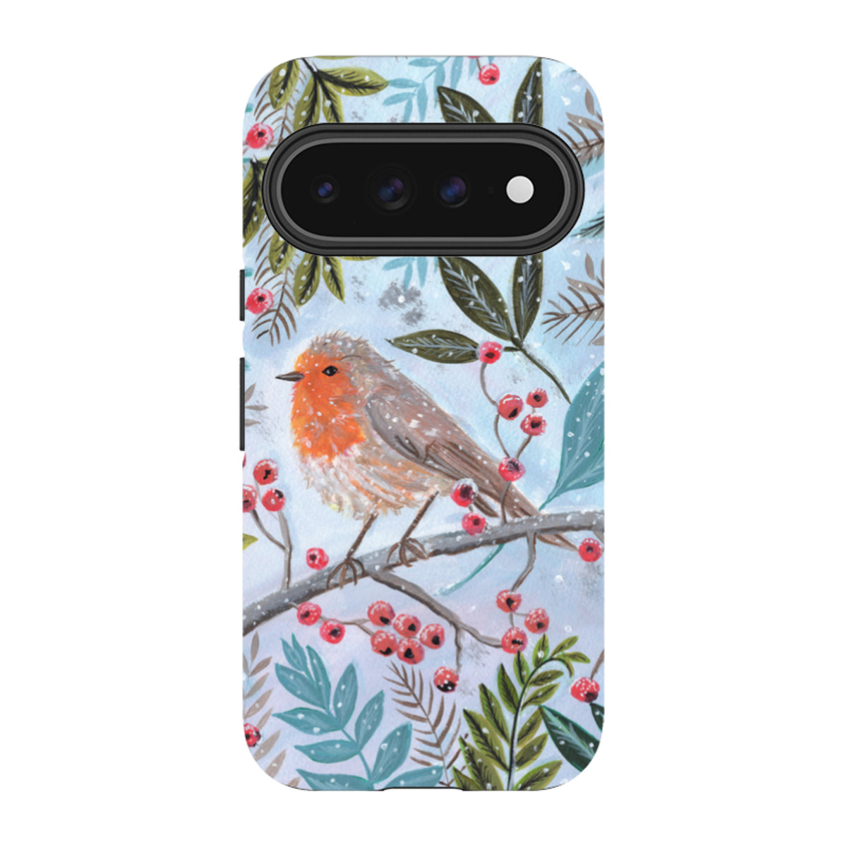 Google Tough Case - Robin With Berries By Mary Stubberfield