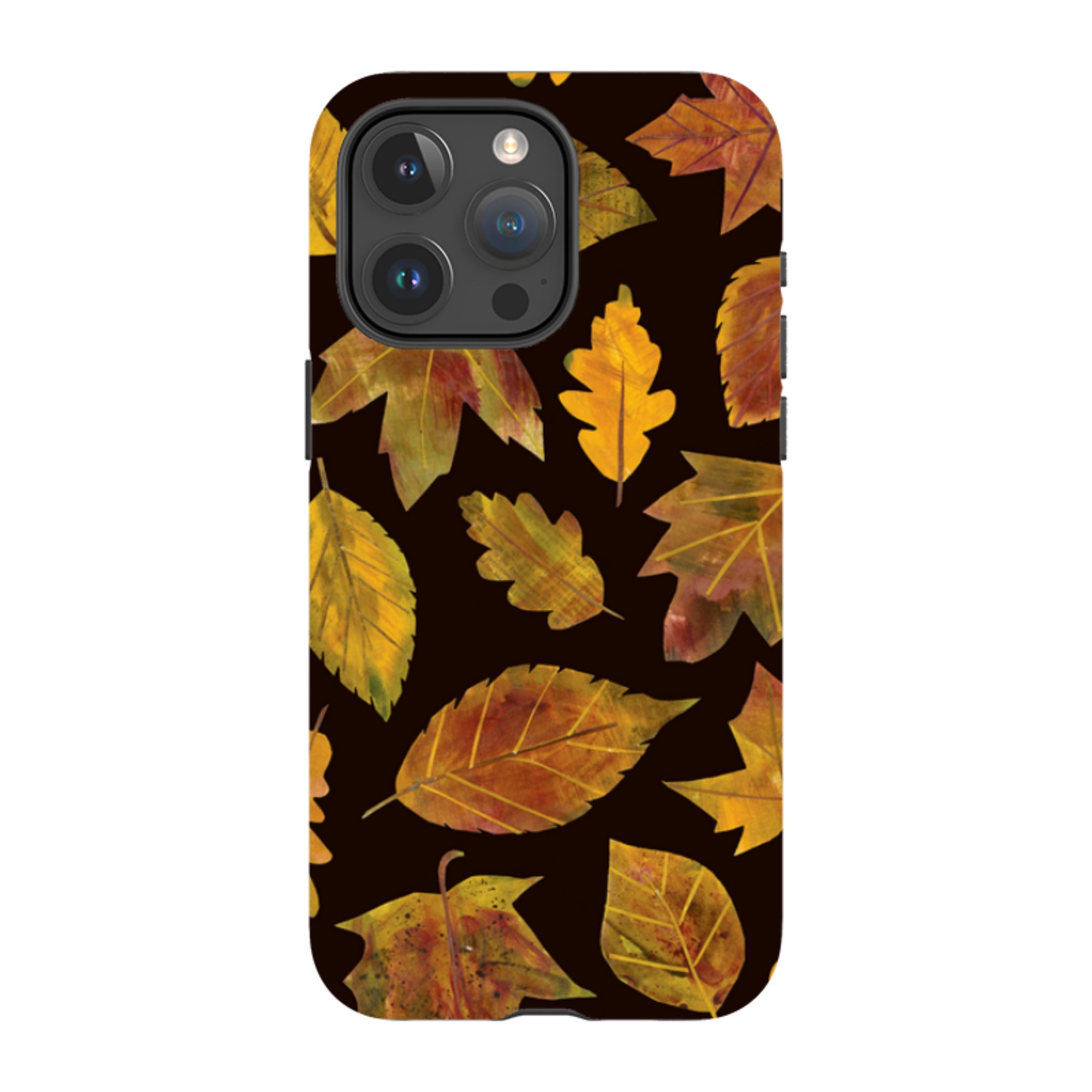 iPhone MagSafe Tough Case - Autumn Textured Leaves By Tracey English