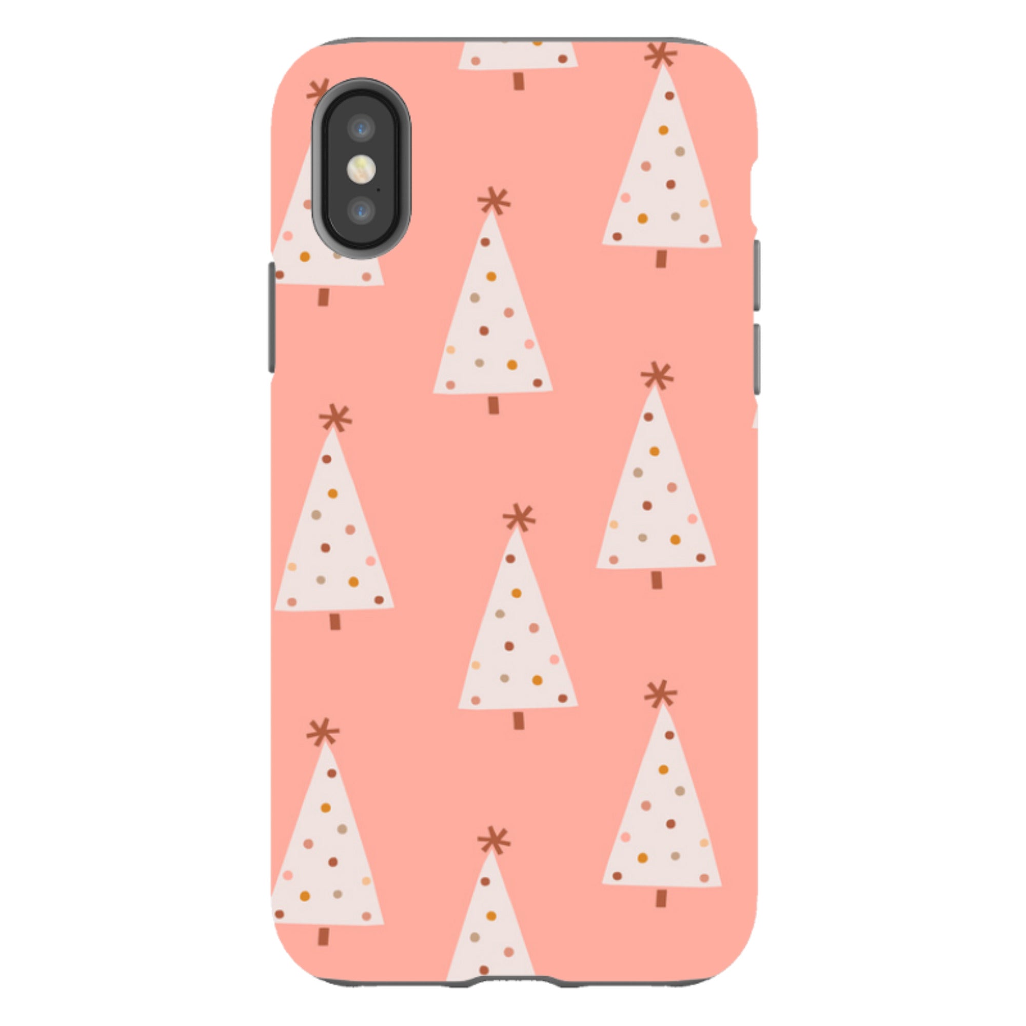 iPhone Tough Case - Pink Xmas Trees