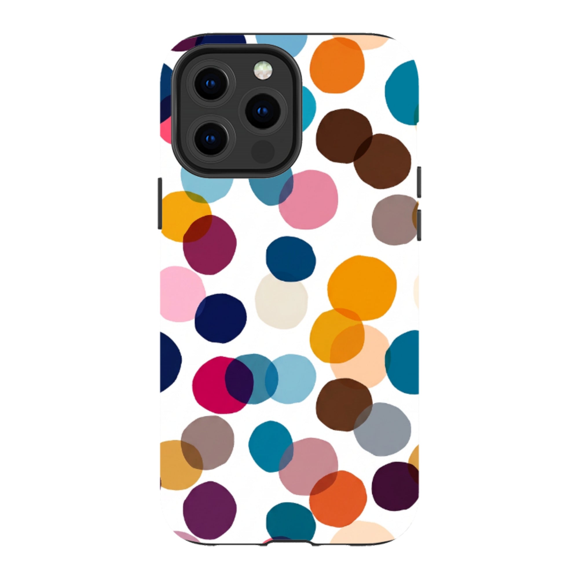 iPhone MagSafe Tough Case - Multi-Color Polka Dot