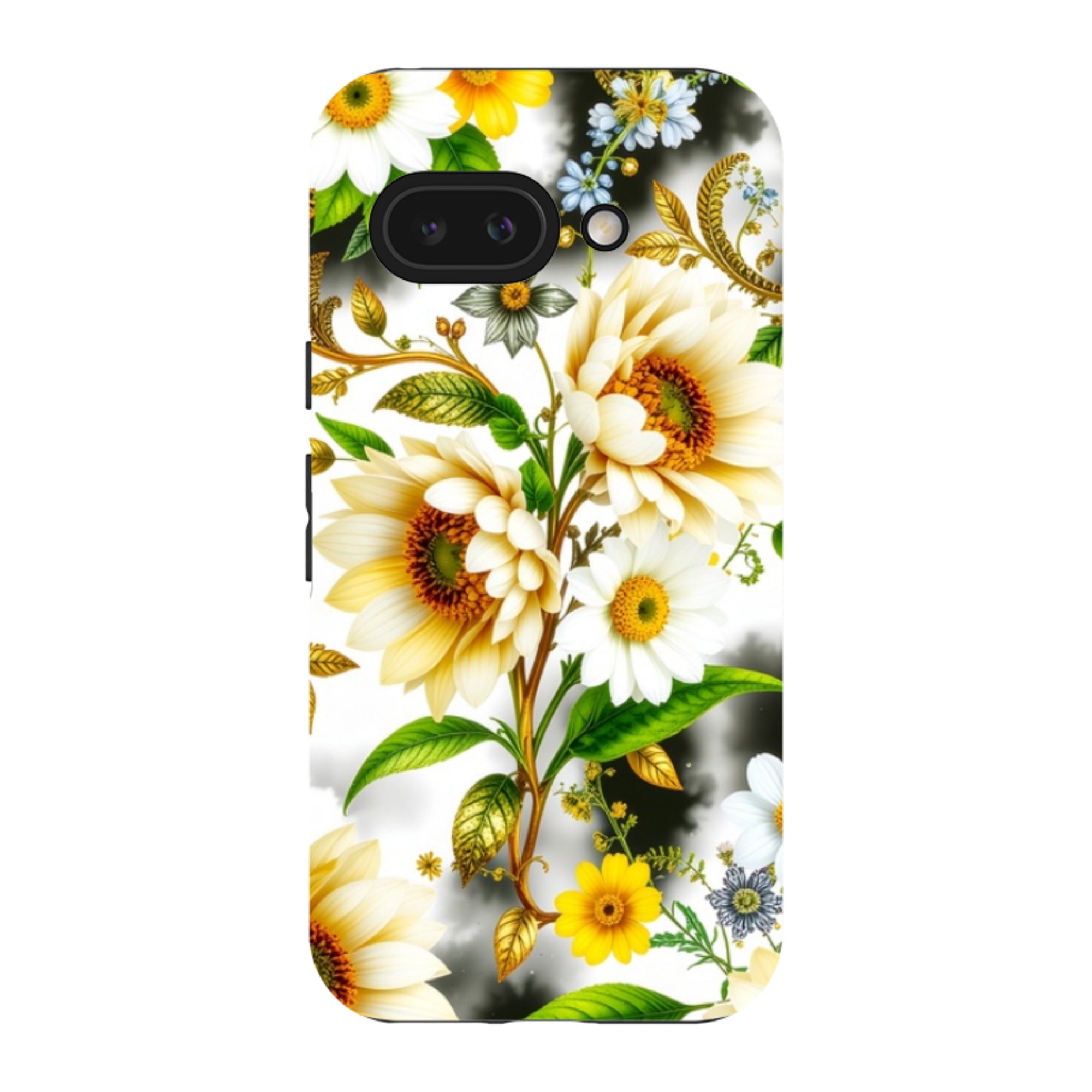 Google Tough Case - Gold Flowers