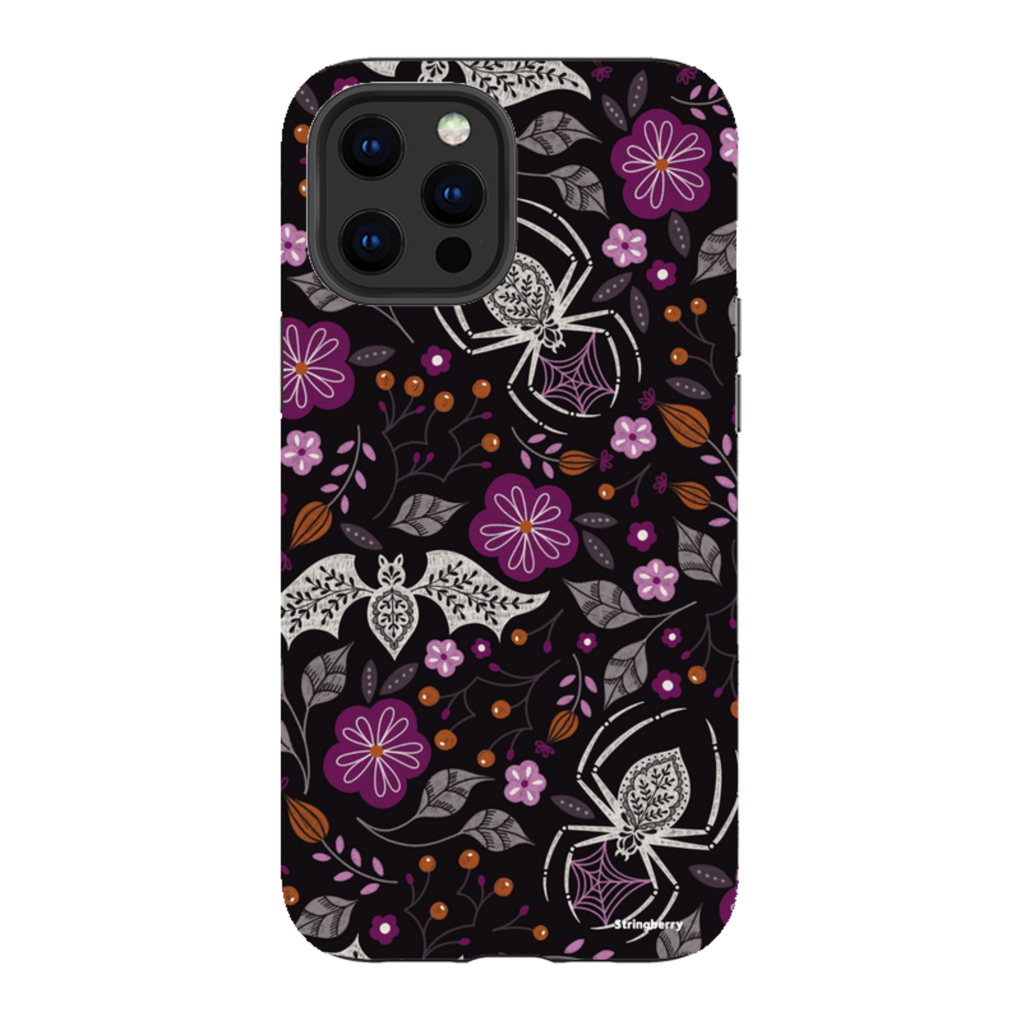 iPhone Tough Case - SpiderBat Black By Jenny Zemanek
