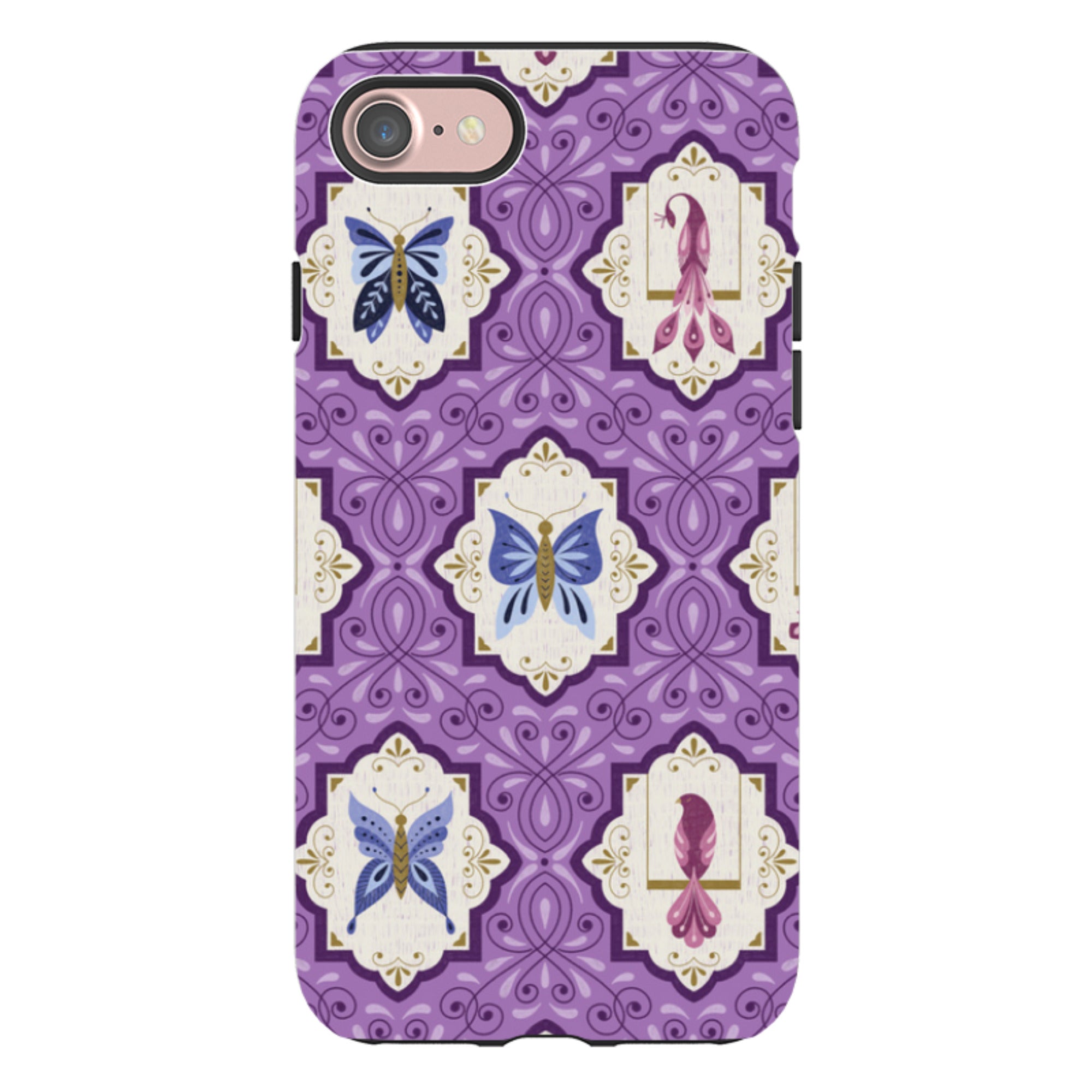iPhone Tough Case - Wingframes Med Purple By Jenny Zemanek