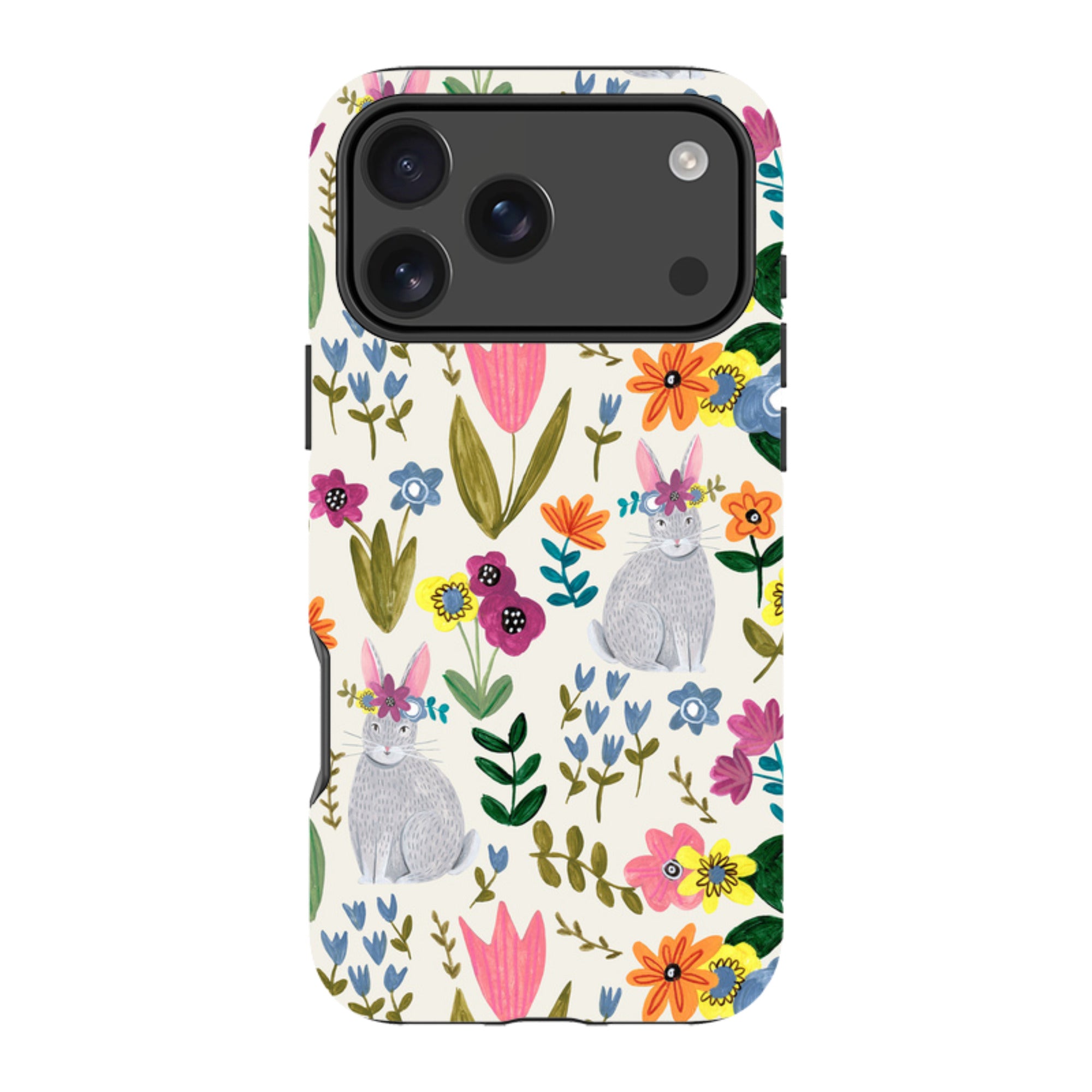 iPhone Tough Case - Rabbit Floral By Caroline Bonne Muller