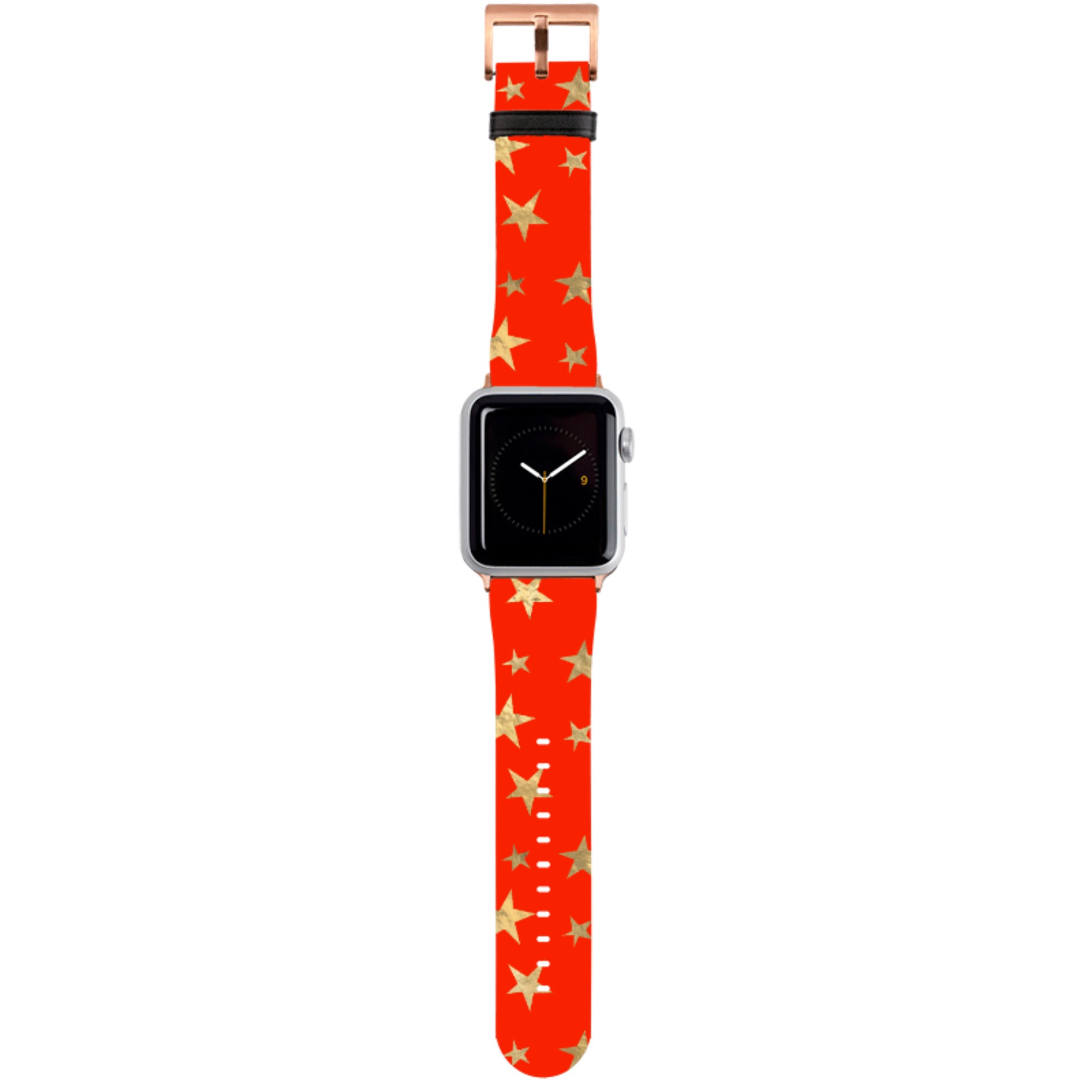 Red and Gold Stars Apple Watch Strap