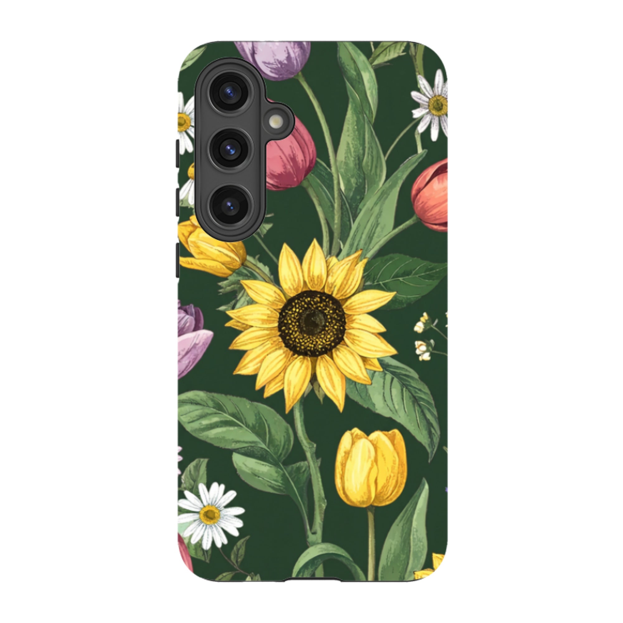 Samsung Tough  Case - Green Sunflowers