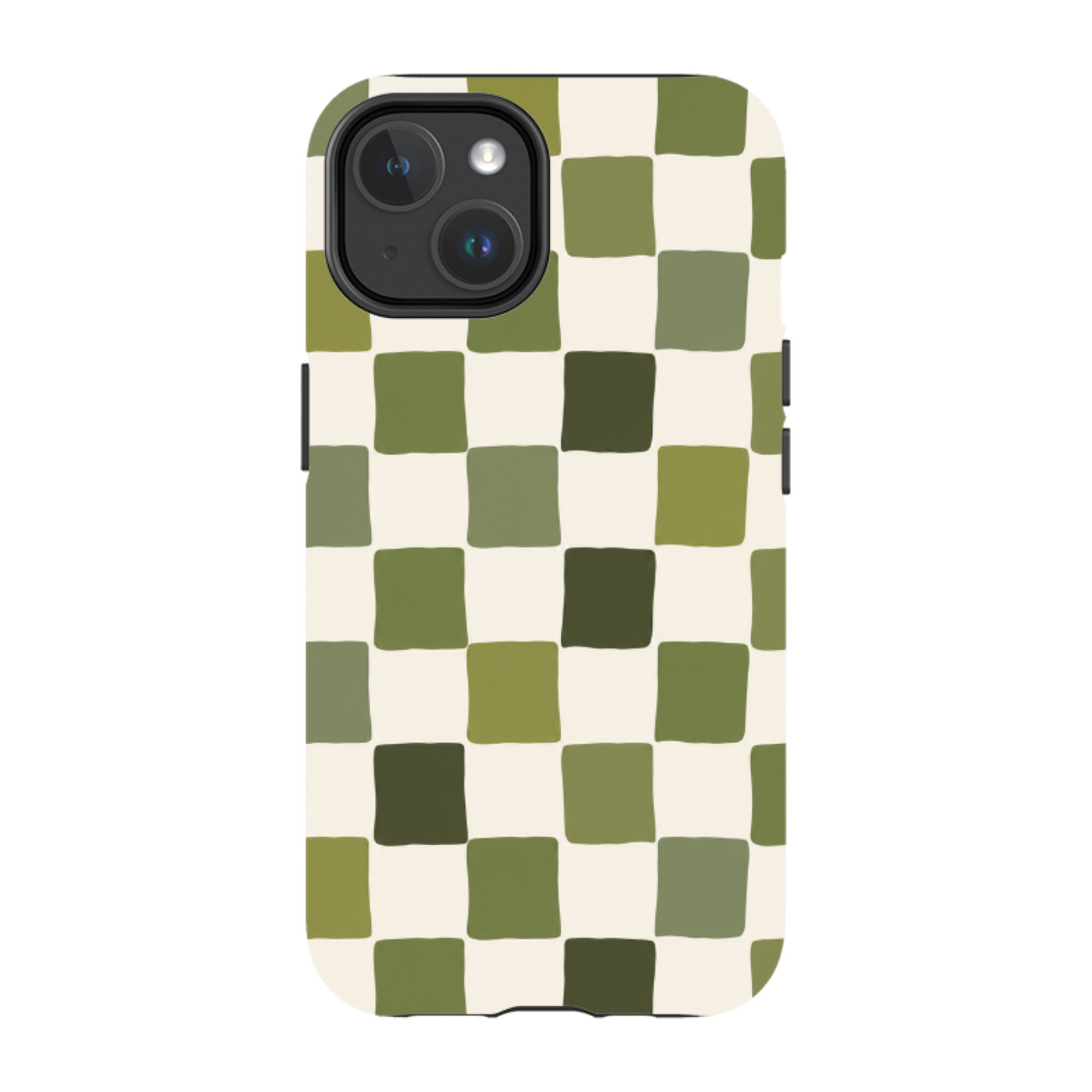 iPhone MagSafe Tough Case - Green Checkerboard