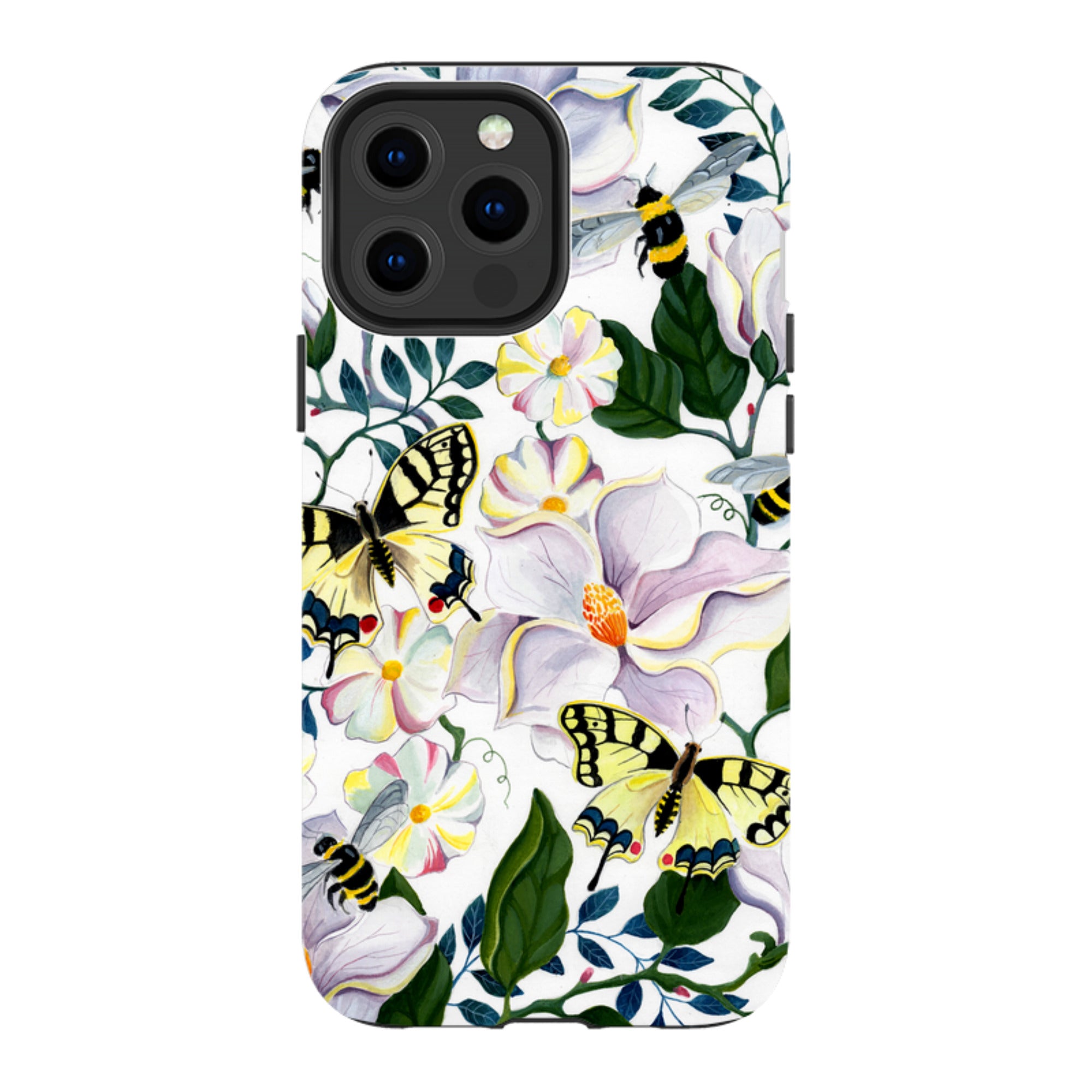 iPhone Tough Case - Bees And Magnolia By Bex Parkin