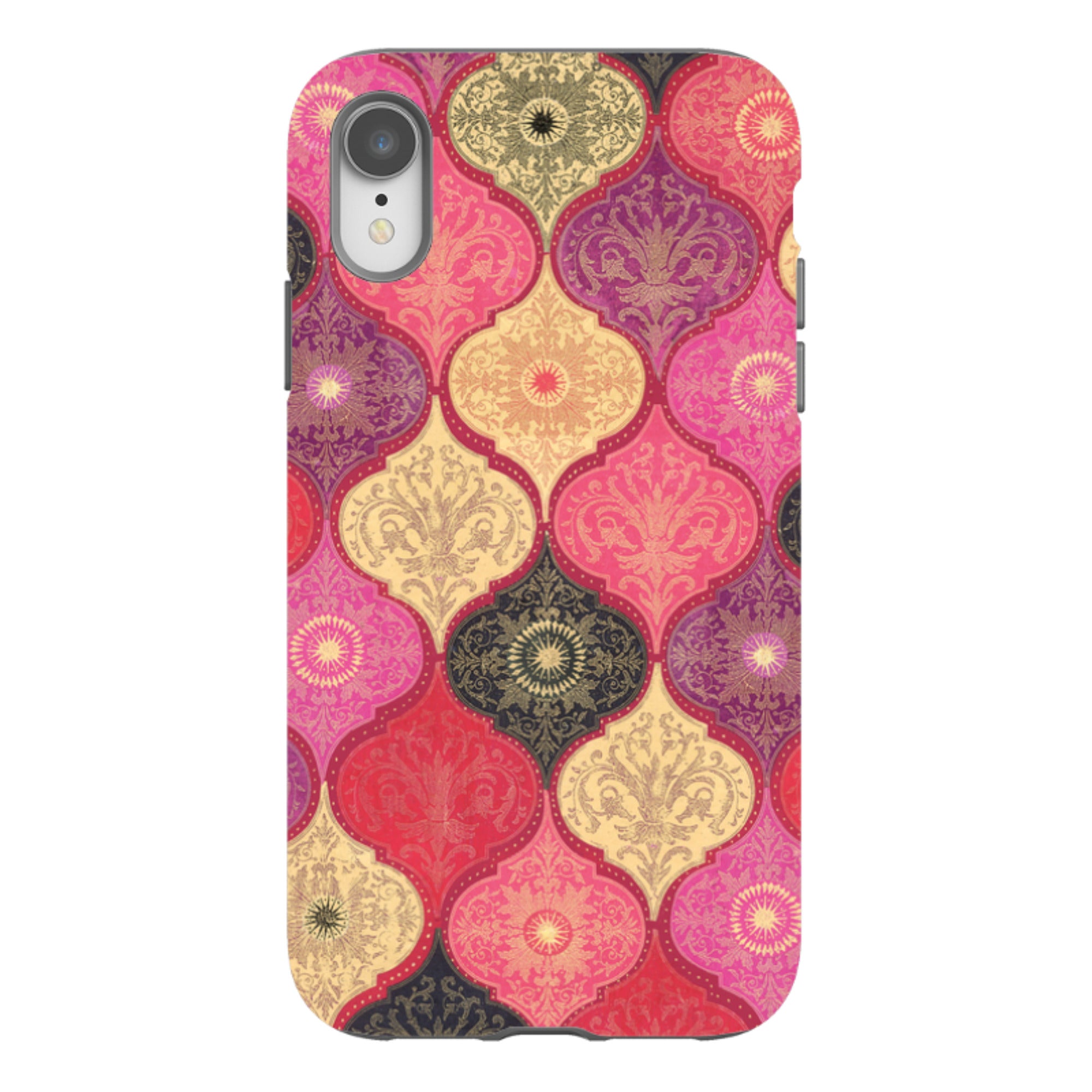 iPhone Tough Case - Red Damask By Jehane