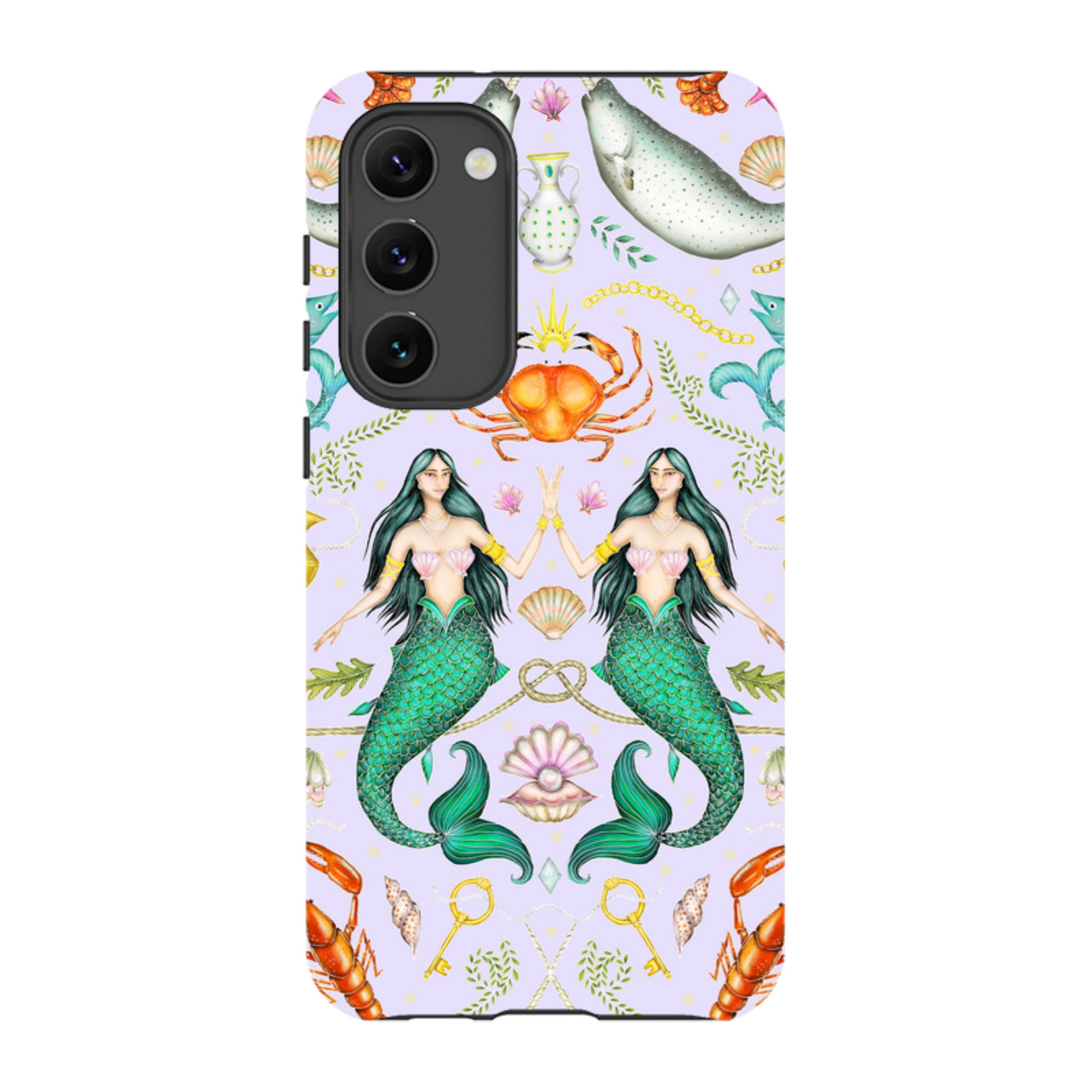 Samsung Tough Case - Tritons Treasure Lilac By Catherine Rowe