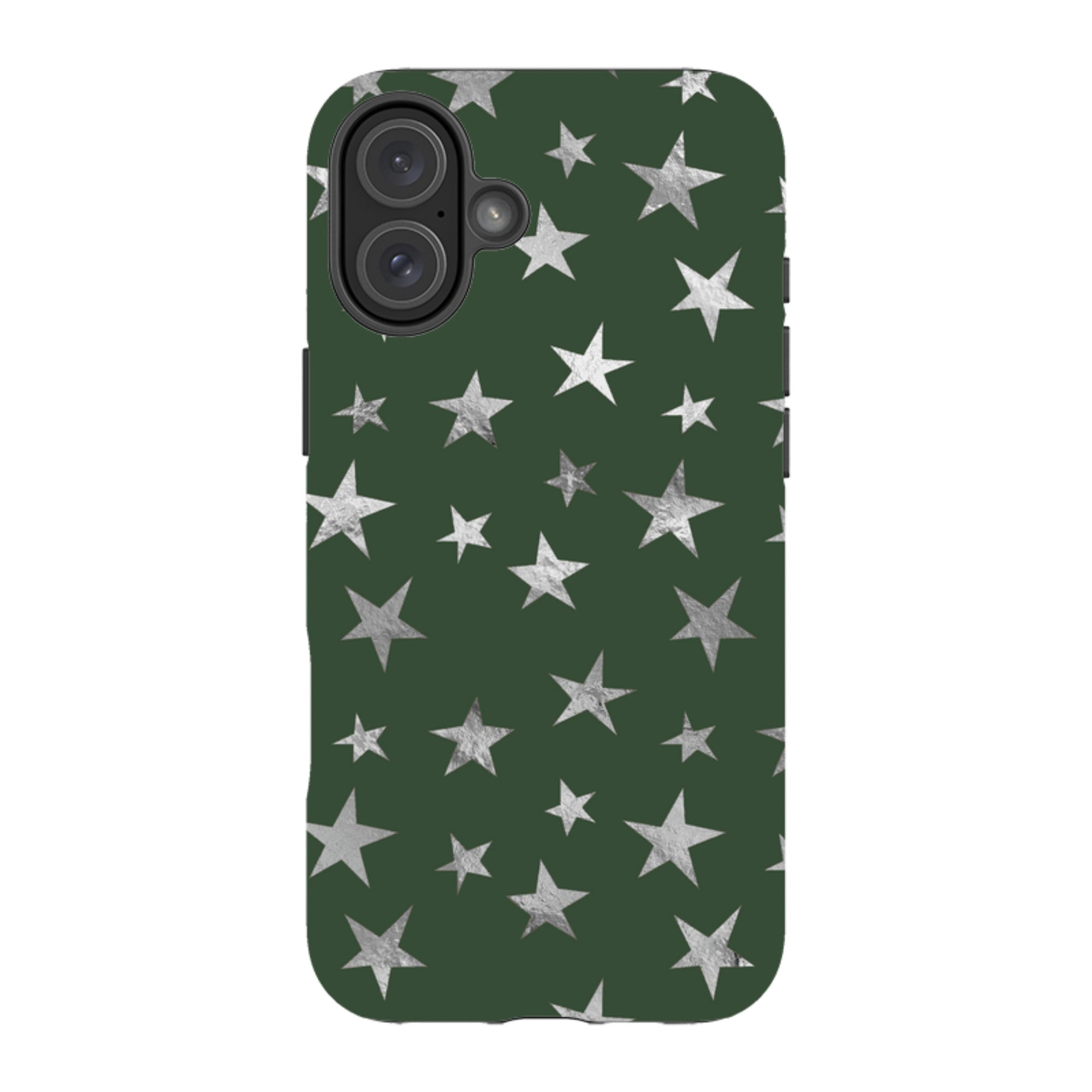 iPhone MagSafe Tough Case - Green and Silver Stars