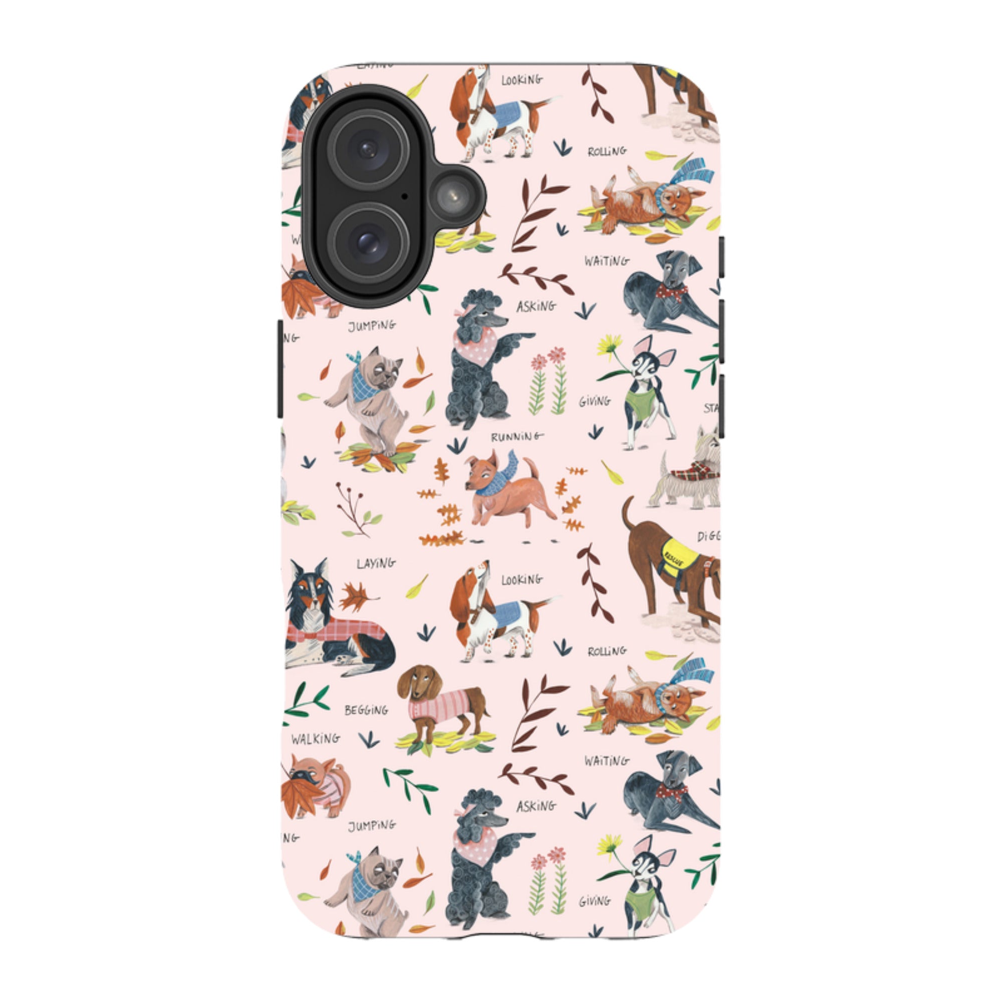 iPhone Tough Case - Dog Pattern By Caroline Bonne Muller