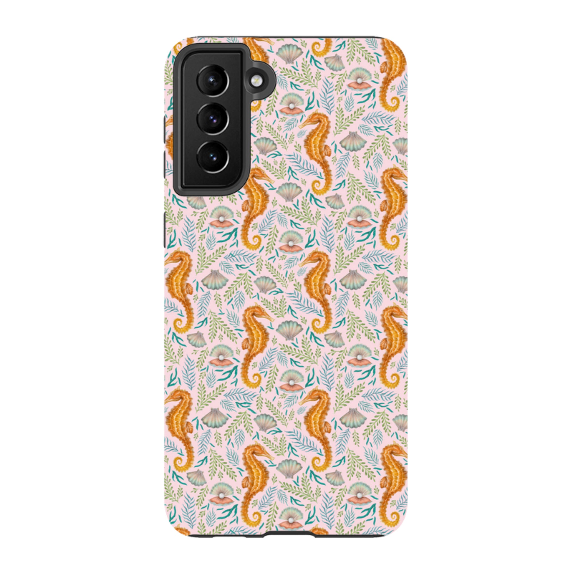 Samsung Tough Case - Seahorse Pink By Catherine Rowe