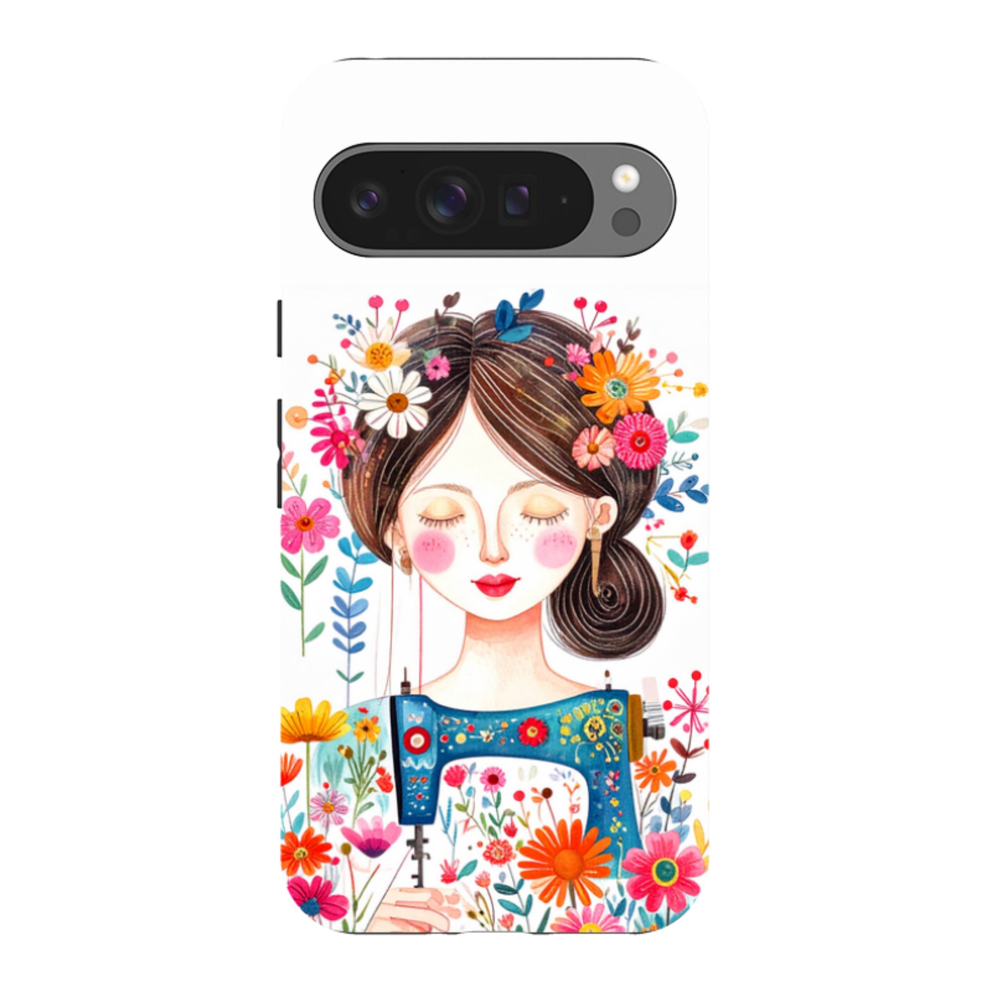 Google Tough Case - Floral Sewing Lady