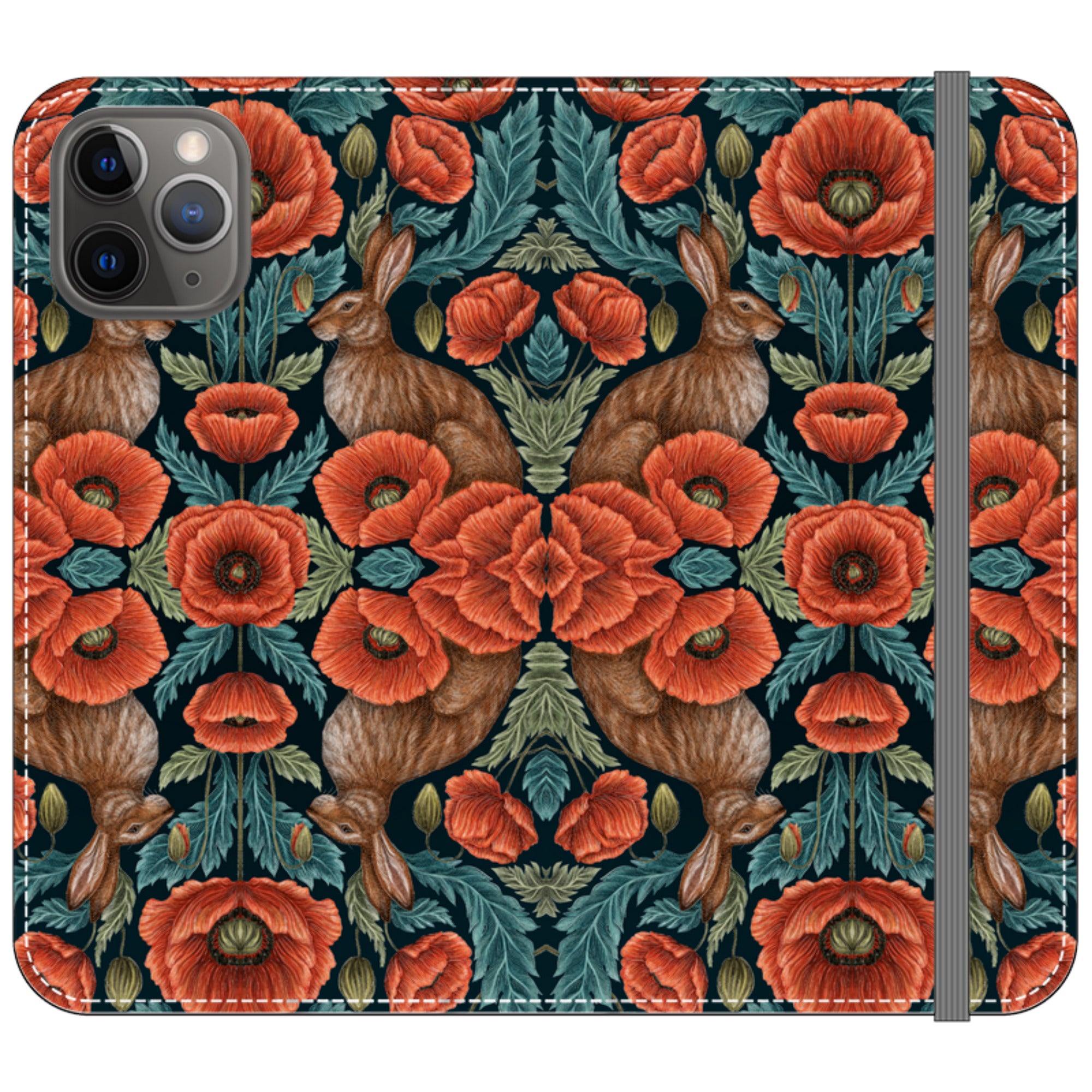 Poppy Red Wallet Case By Catherine Rowe