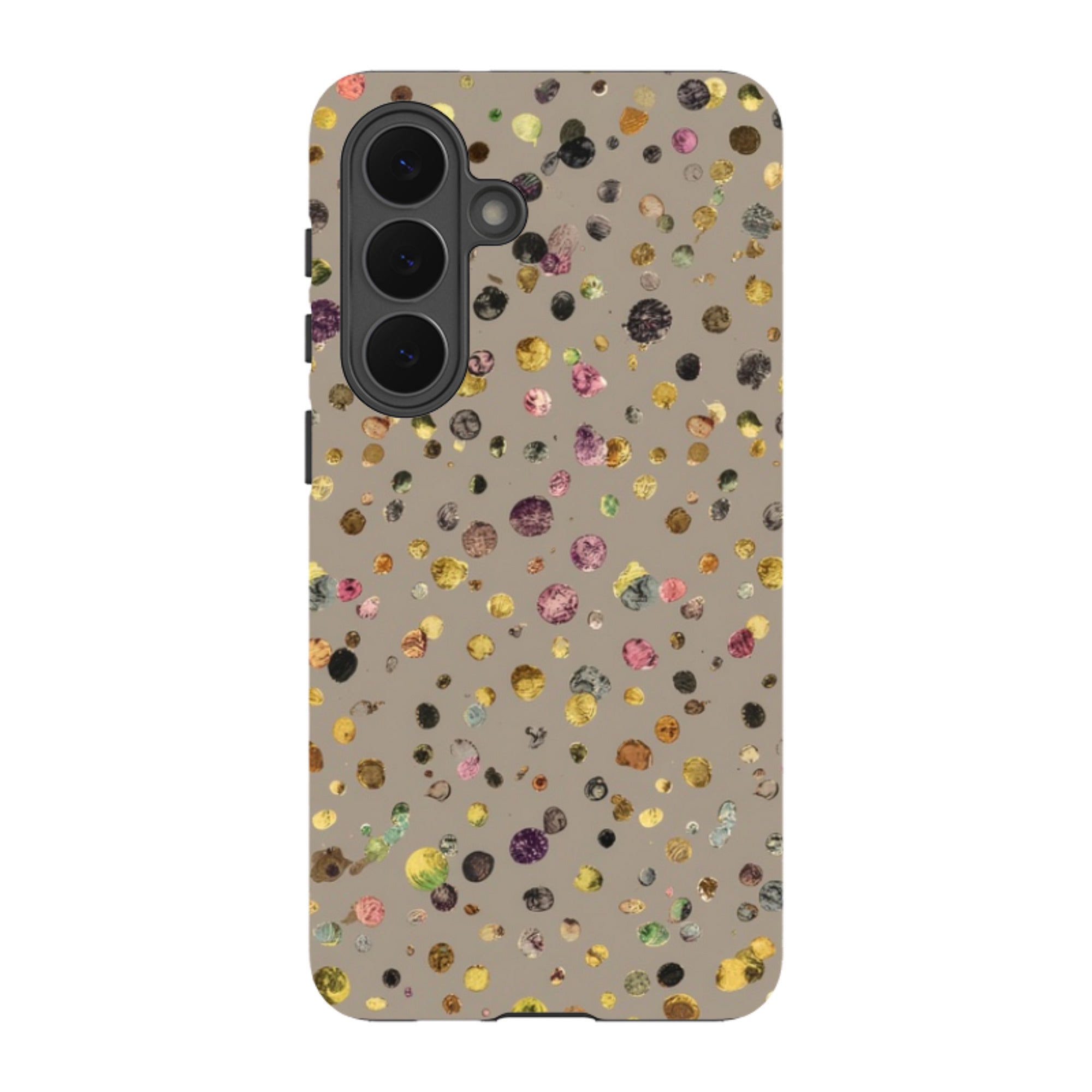 Samsung Tough  Case - Grey Polka