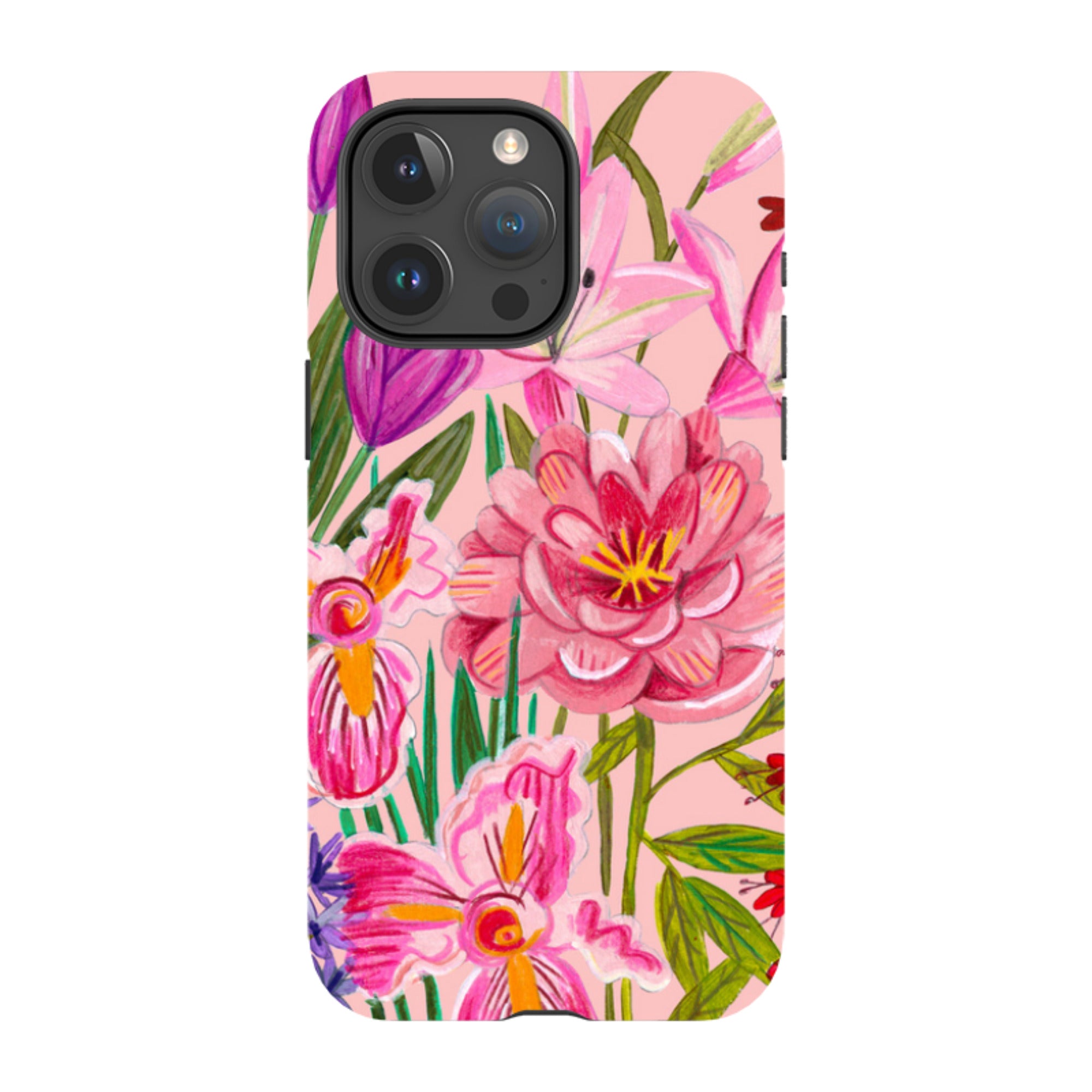 iPhone MagSafe Tough Case -  Pink Floral By Caroline Bonne Muller